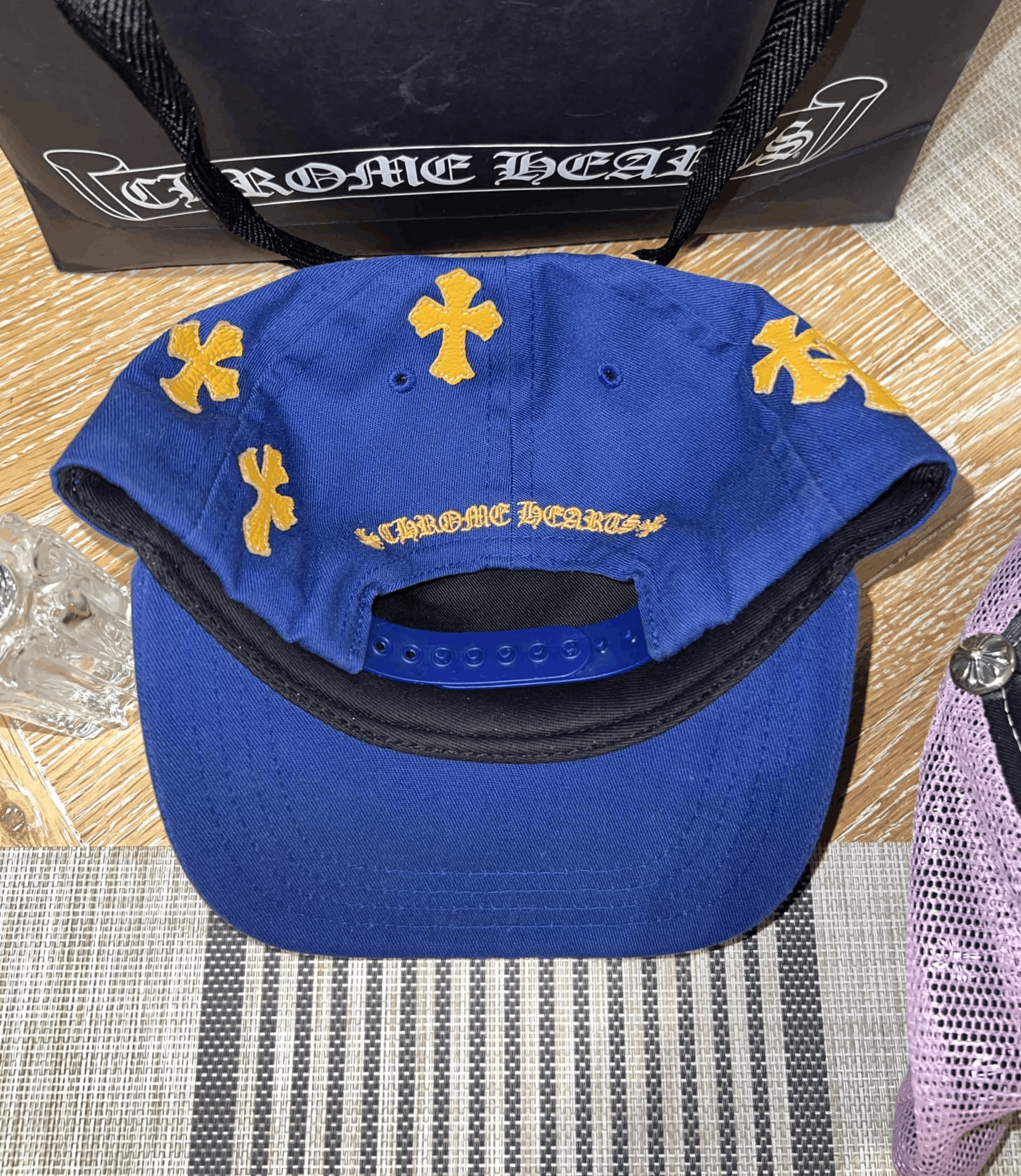 Chrome Hearts Chrome Hearts Cross Patch Hat (Blue/Yellow) Size ONE SIZE - 2 Thumbnail