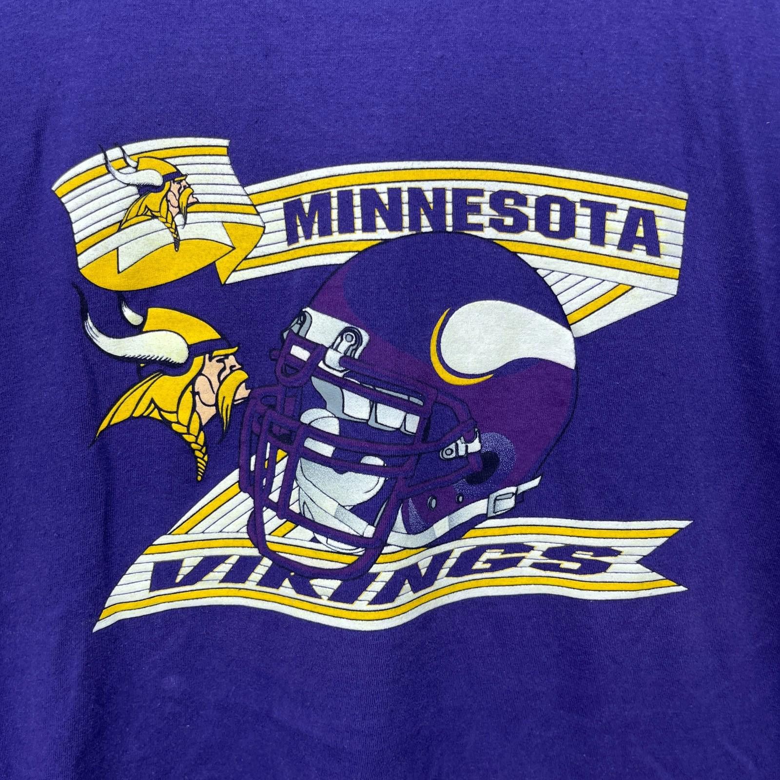 Other Vintage 90s NFL Minnesota Vikings Purple T-Shirt Size ONE SIZE - 3 Thumbnail