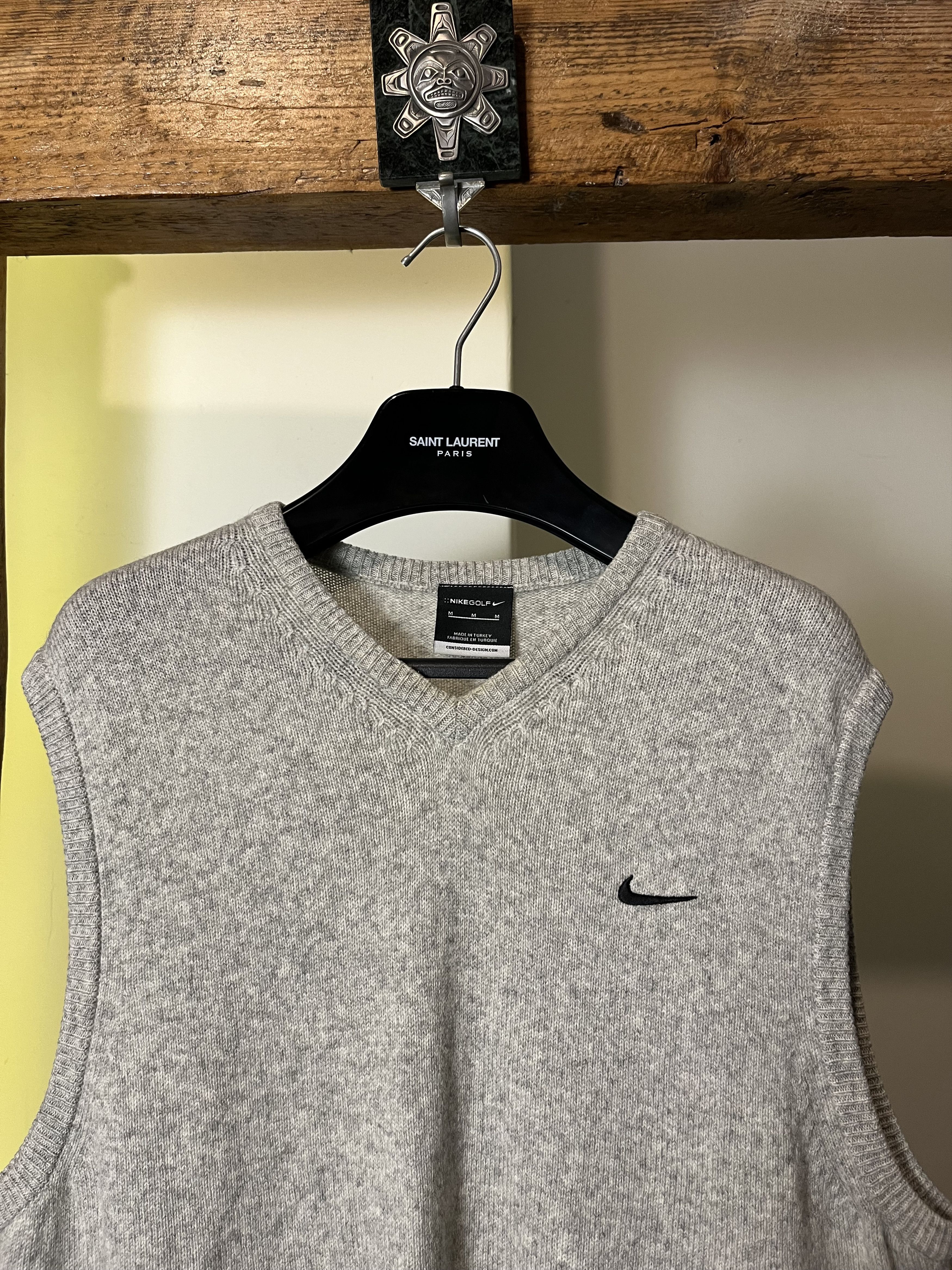 Nike × Vintage 90s Nike Golf Swoosh Wool Vest Knitwear Size US M / EU 48-50 / 2 - 3 Thumbnail