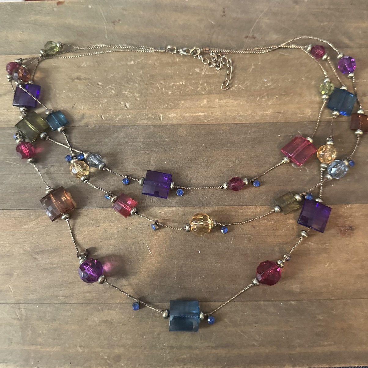 Other Triple layered strand multicolor station stone necklace Size ONE SIZE - 2 Thumbnail