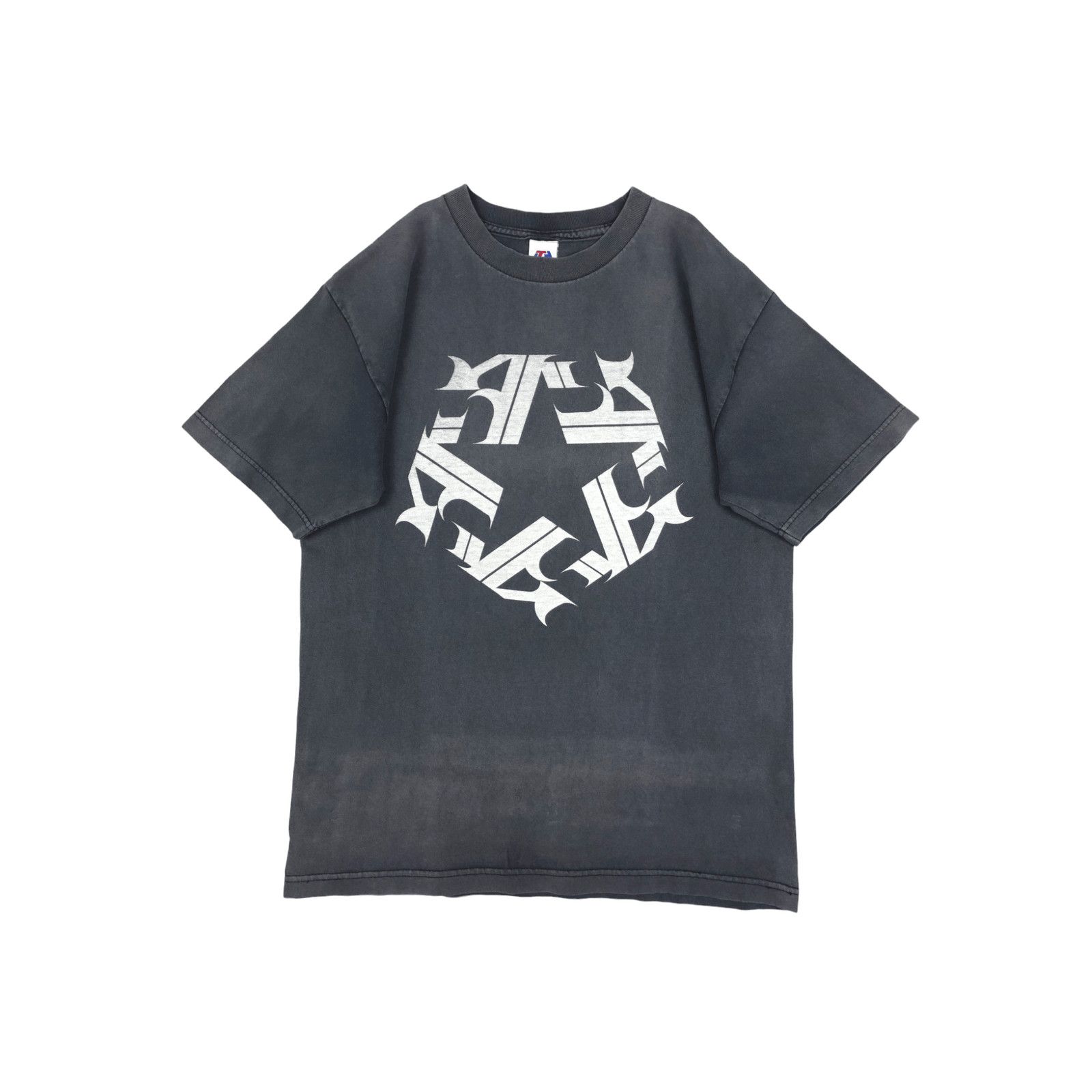 Band Tees × Vintage 💎 90s USA Tribal Sun Faded Washed Gray Black T-shirt Size M Size US M / EU 48-50 / 2 - 1 Thumbnail