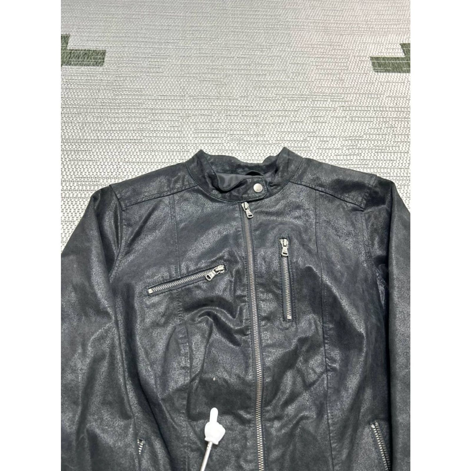 Levi's Levi's Jacket Womens Large Black Faux Leather Full Zip Jacket Size L / US 10 / IT 46 - 5 Thumbnail