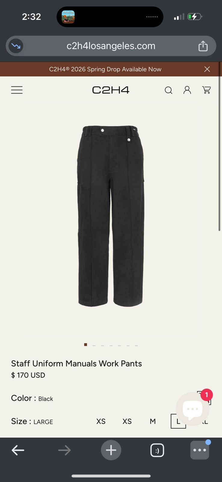 C2H4 C2H4 Staff Uniform Manuals Work Pants medium 32 worn once Size US 32 / EU 48 - 6 Thumbnail