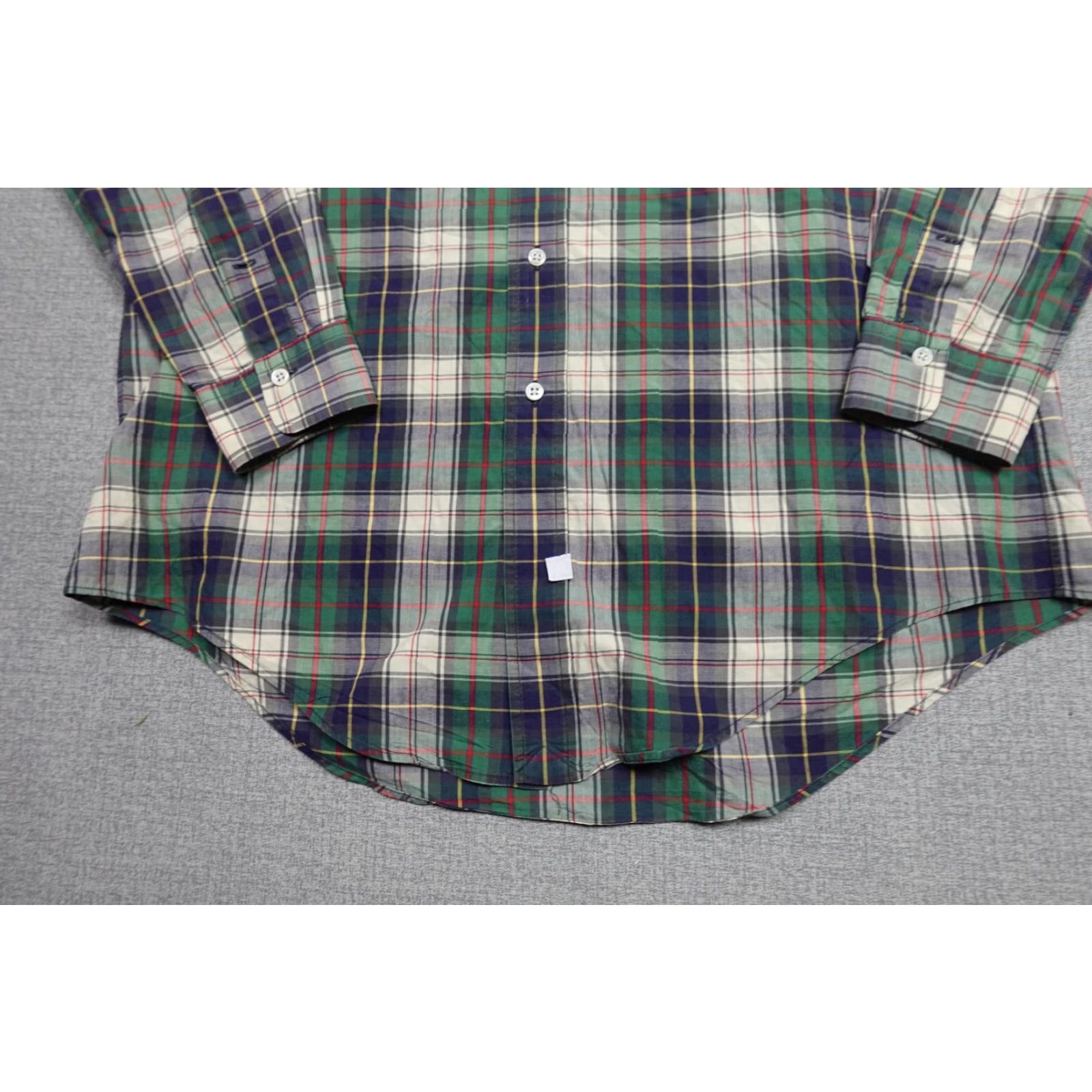 Polo Ralph Lauren Polo Ralph Lauren Shirt Men Medium Button-Front Lightweight Plaid Green Regular Size Size 40R - 3 Thumbnail