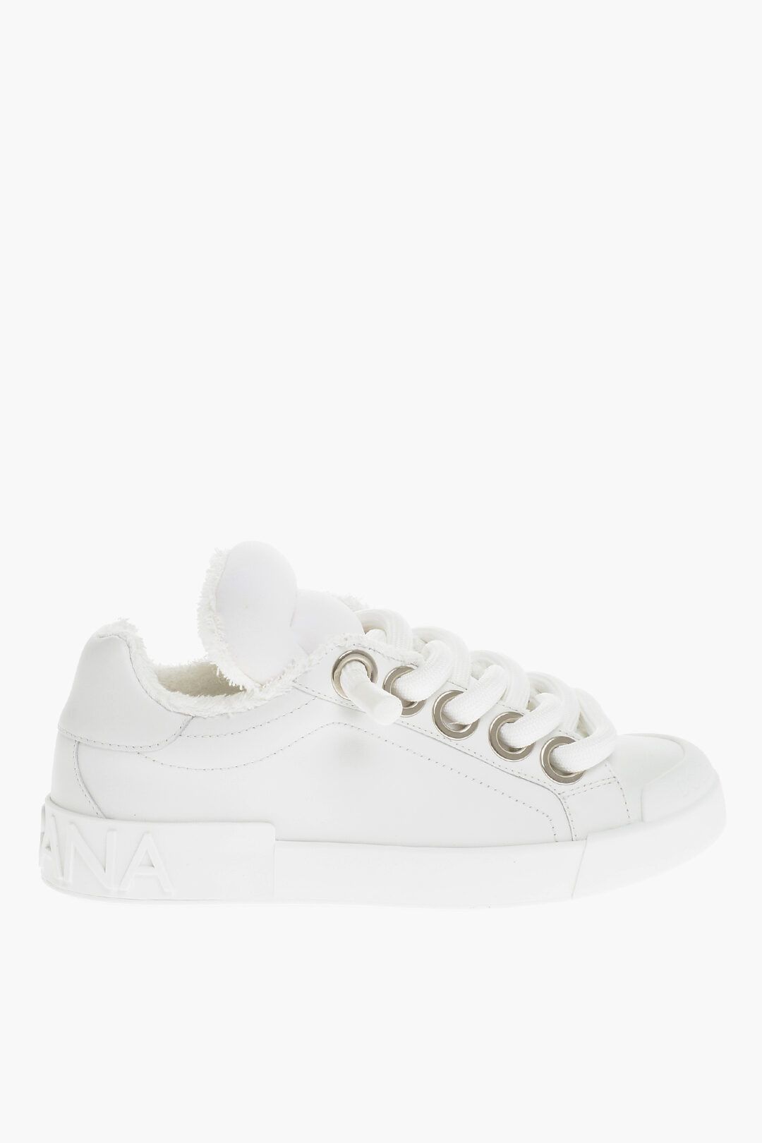 image of Dolce Gabbana Og1Mm0424 Leather Skater Sneakers In White, Men's (Size 12)