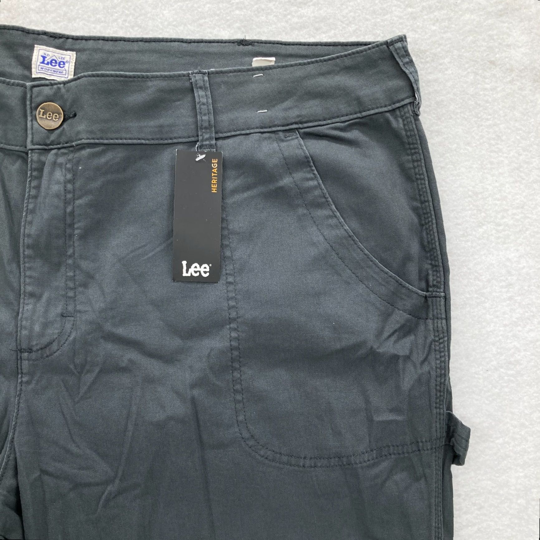 Lee Lee Workwear Carpenter Pants Women's Plus 24W Gray Stretch Straight Leg Utility Pants Size 42" / US 20 - 3 Thumbnail