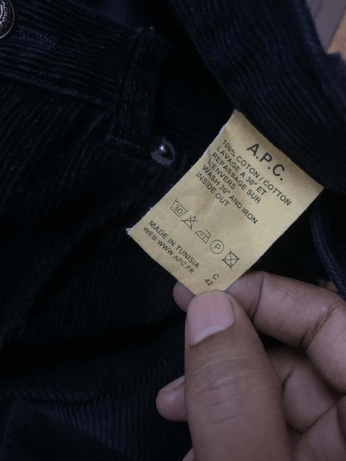 A.P.C. 💥 A.P.C Slim Fit Straight Corduroy Pant Size US 29 - 10 Thumbnail
