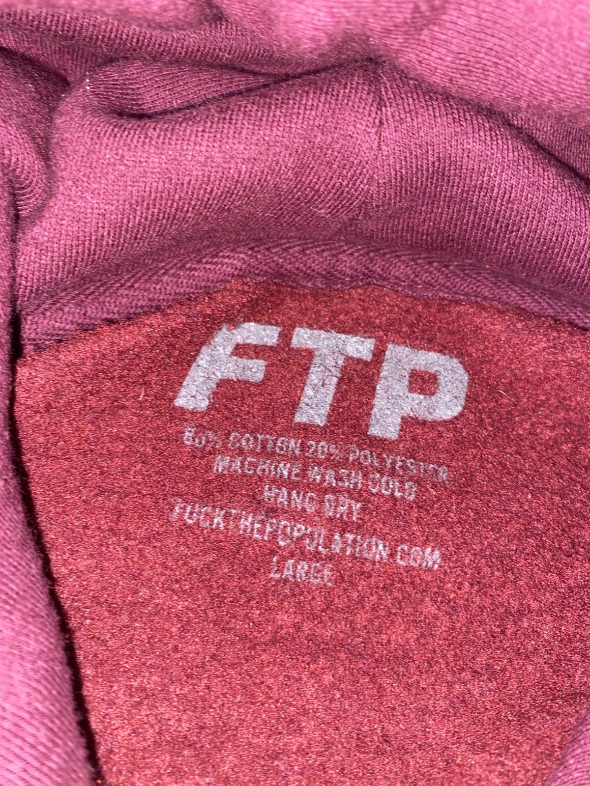 Fuck The Population FTP Fuck You Hoodie Burgundy Size US L / EU 52-54 / 3 - 6 Thumbnail