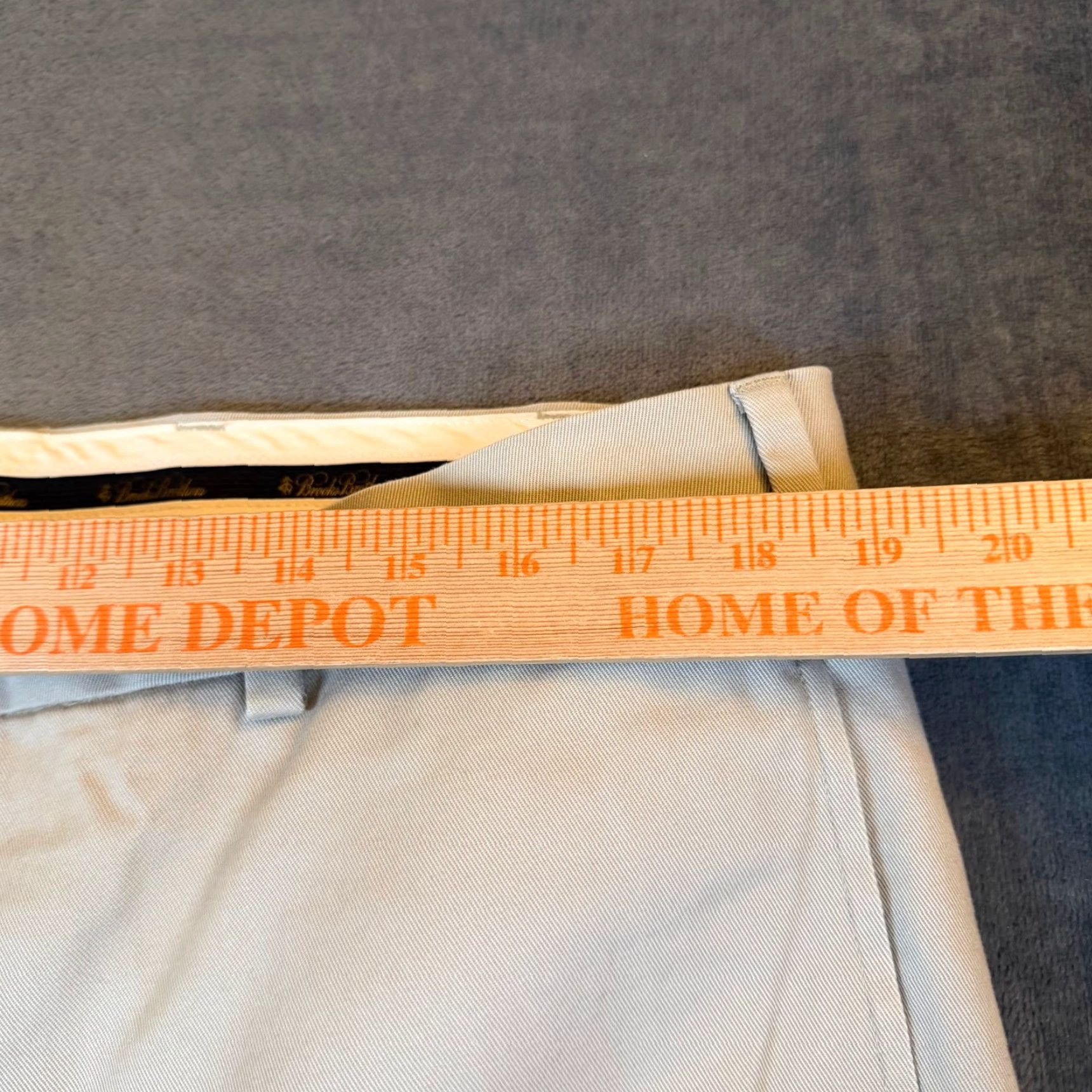 Brooks Brothers Brooks Brothers Advantage Chino Clark Mens 38x30 Gray Cotton Stretch Pants Size US 38 / EU 54 - 7 Thumbnail