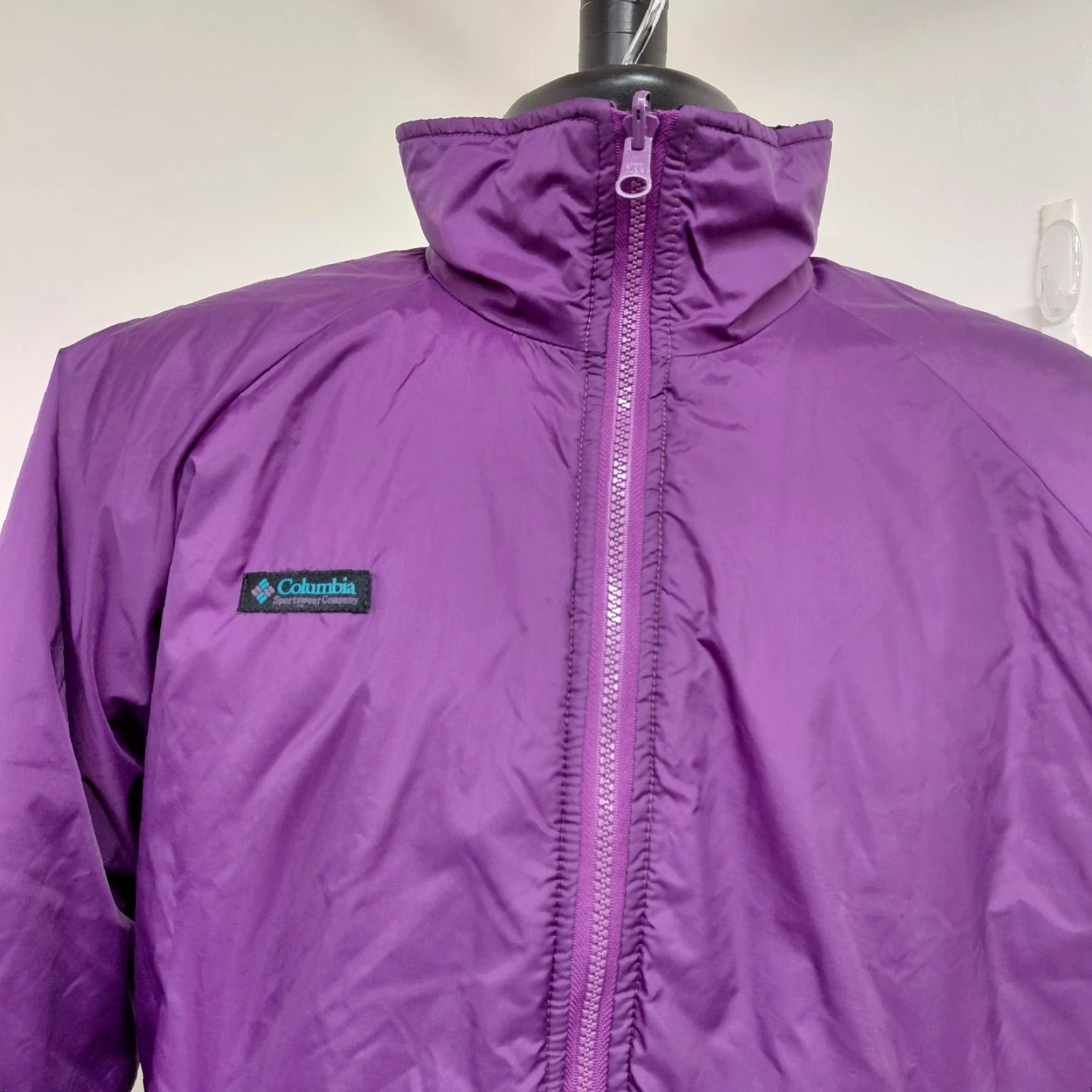 Vintage VINTAGE Columbia Reversible Jacket Mens Size M Purple Black Radial Sleeve Nice Jacket Coat | 90s Theme Size US M / EU 48-50 / 2 - 6 Thumbnail