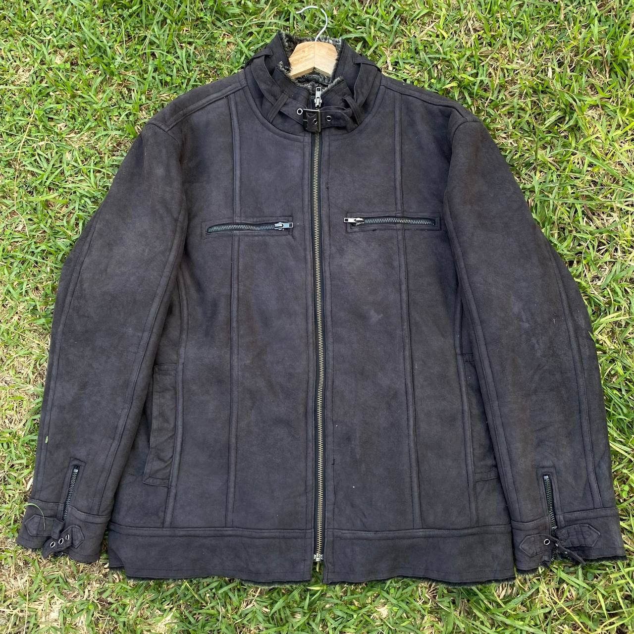 If Six Was Nine × Japanese Brand Vintage Moleskine Zipper Jacket Sherpa Lining By Thruxton Size US M / EU 48-50 / 2 - 2 Thumbnail