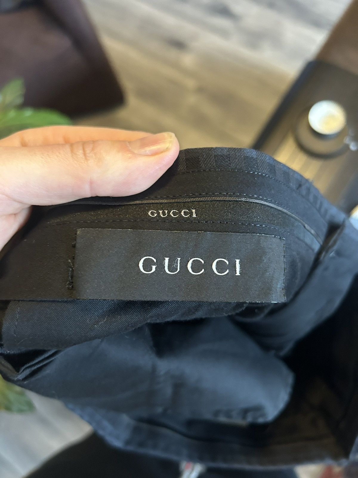 Gucci Wool Slim-Fit Trousers with Gingham Check and Zipped Ankles Size US 36 / EU 52 - 12 Thumbnail
