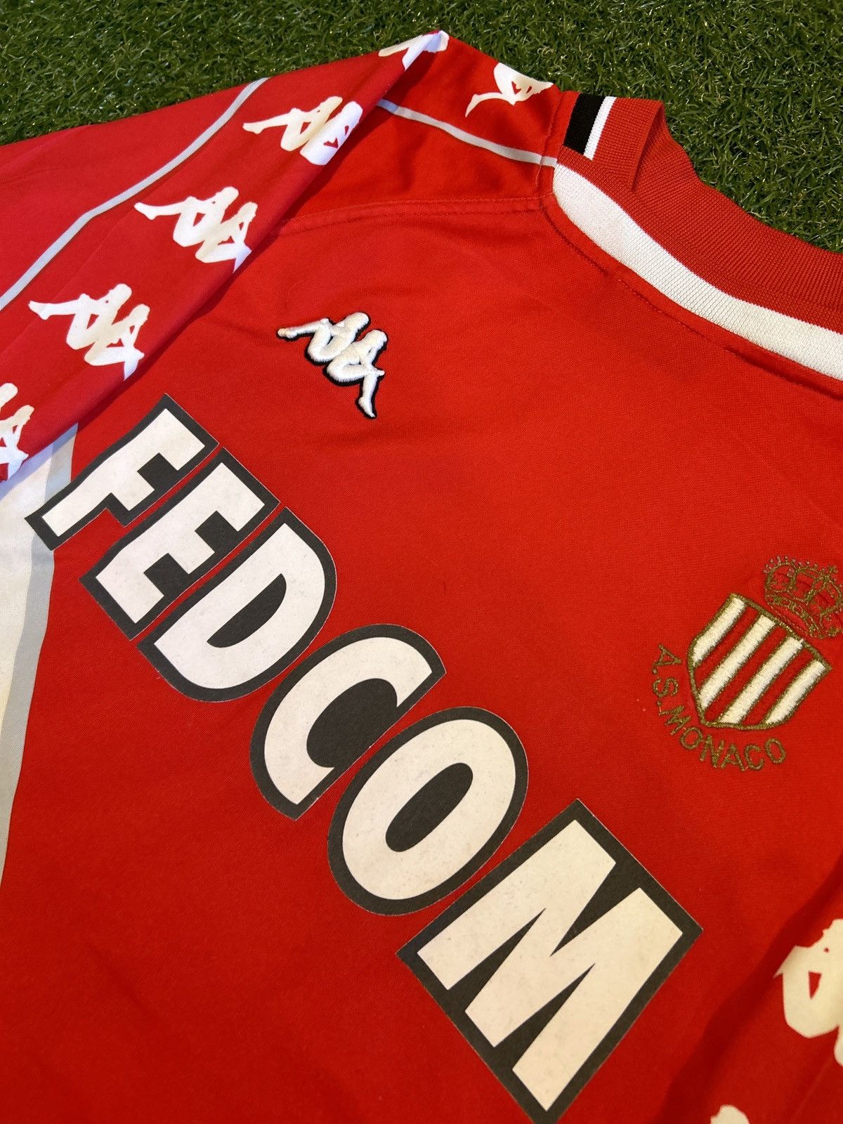 Kappa 99/00 AS Monaco Giuly Home Shirt Size US XL / EU 56 / 4 - 9 Thumbnail