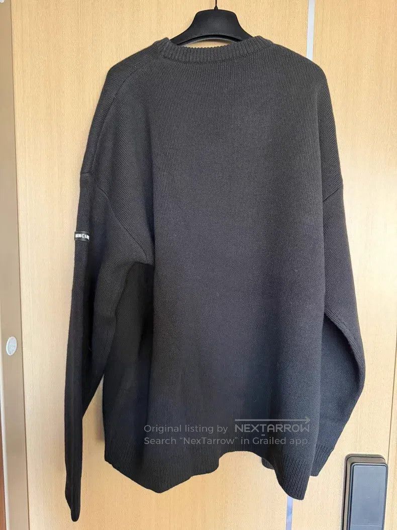 Balenciaga Balenciaga Solid color round neck long-sleeved knitted swe Size US L / EU 52-54 / 3 - 2 Thumbnail