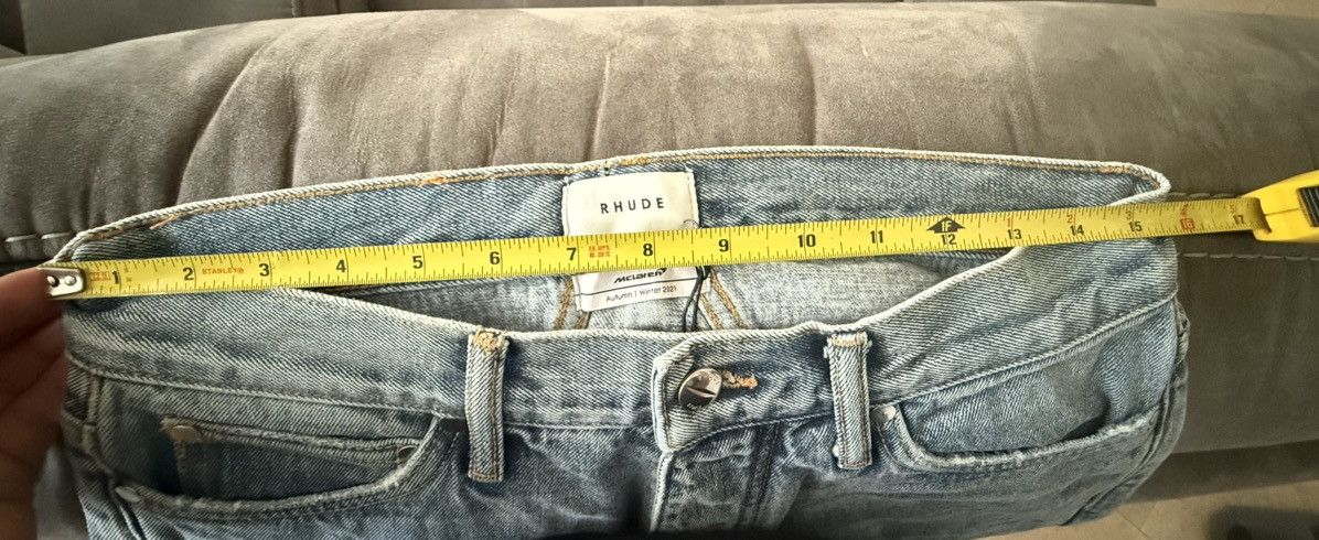 Rhude Rhude x McLaren Denim Embroidered Jean Size 32, color Blue Size US 32 / EU 48 - 16 Thumbnail