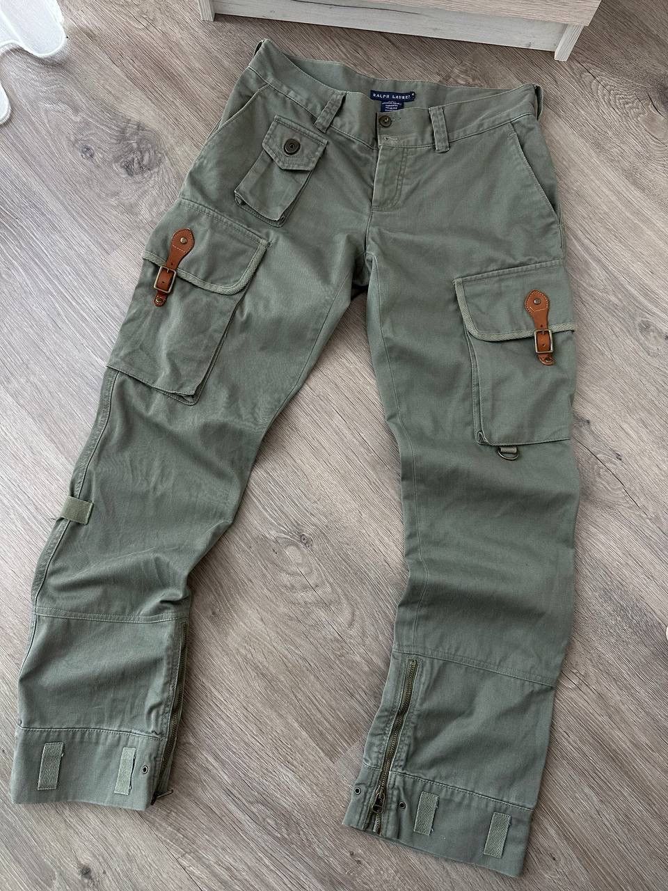 Polo Ralph Lauren × Vintage Vintage Polo Ralph Lauren Green Pocket Zip Cargo Pants Size US 36 / EU 52 - 6 Thumbnail