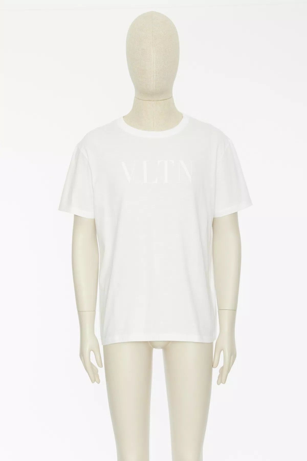 Valentino oc11z0725 Cotton T-Shirt With Vltn Print in White Size US S / EU 44-46 / 1 - 1 Thumbnail