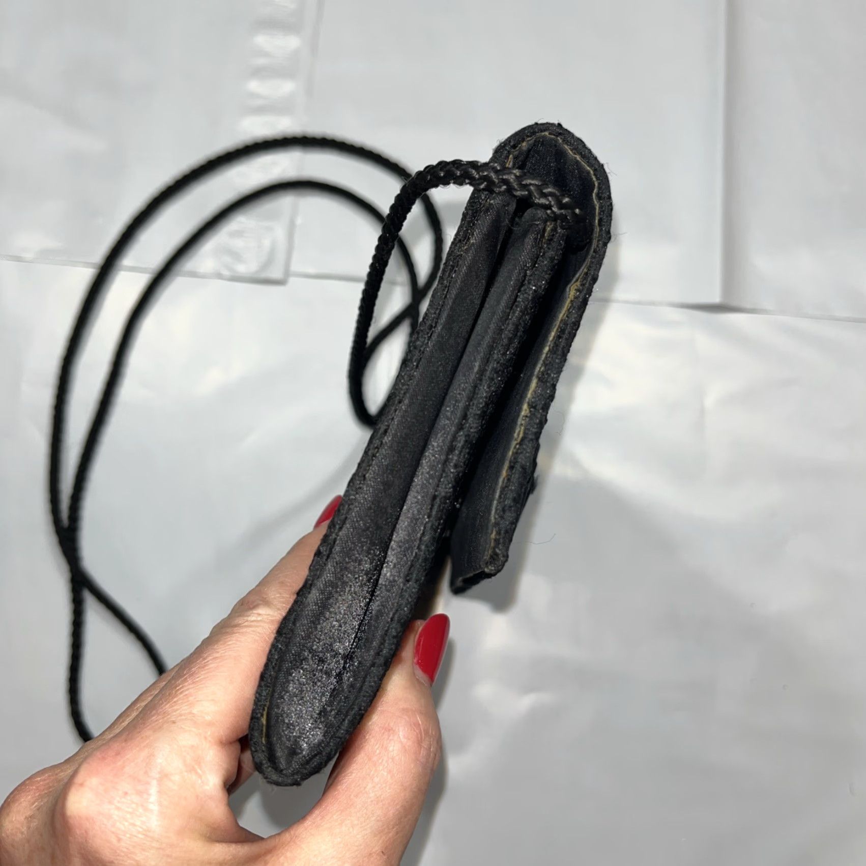 Vintage VINTAGE Black LACE formal Purse Evening Bag Magnetic Flap Crossbody Strap Small Clutch Women Size ONE SIZE - 7 Thumbnail