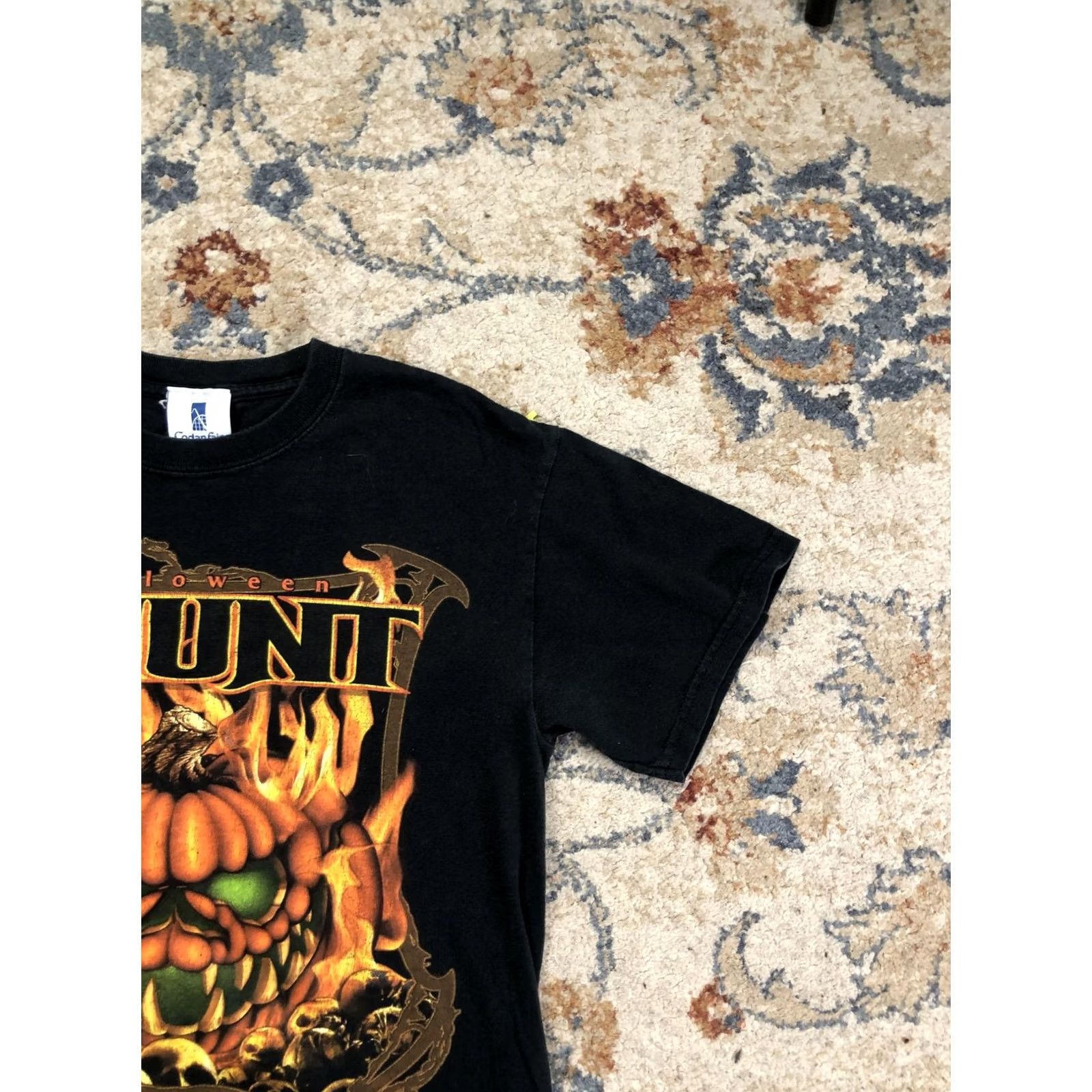 Vintage Kings Island Halloween Haunt Shirt Mens Small Black Cedar Fair T-Shirt Size US S / EU 44-46 / 1 - 4 Thumbnail