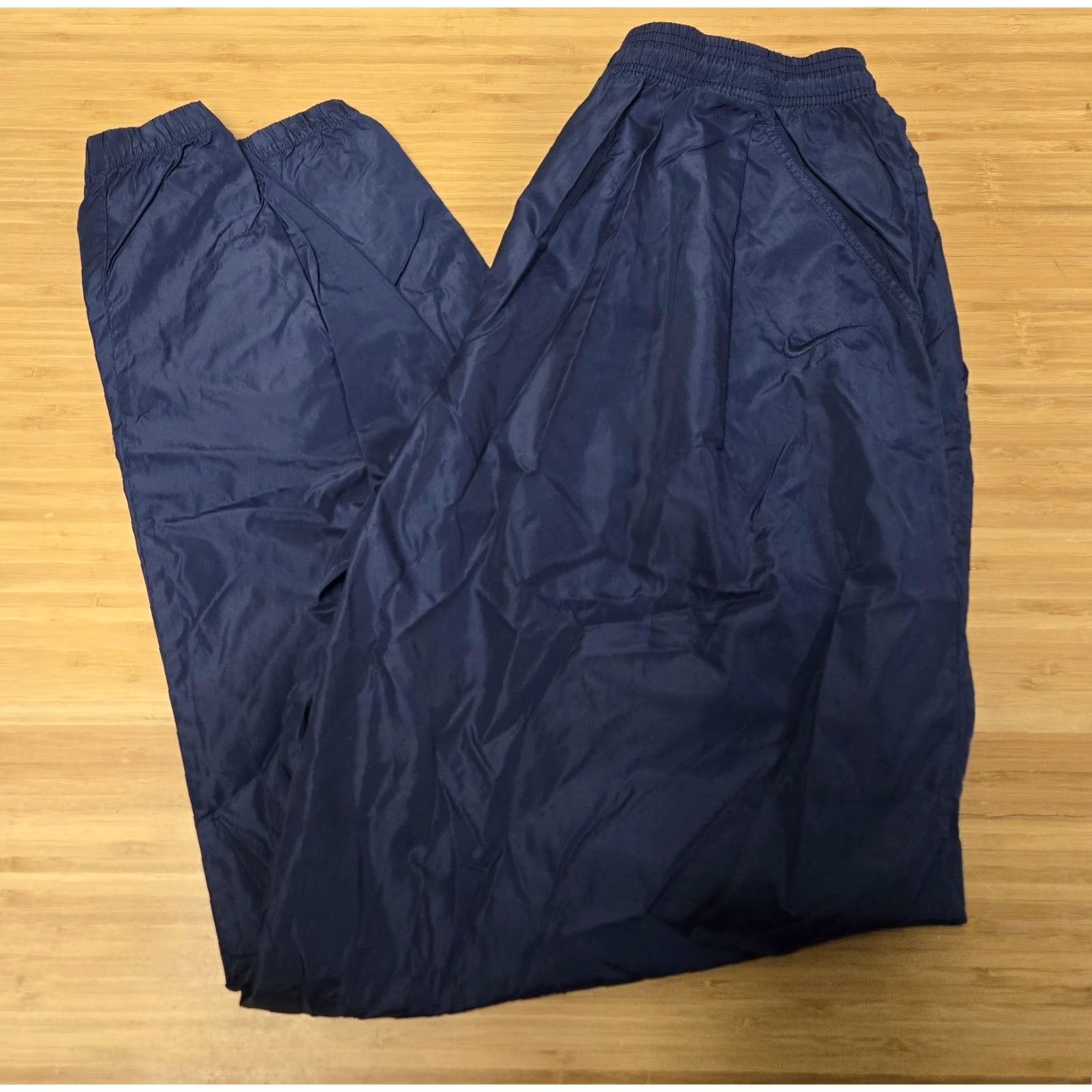 Nike VINTAGE Nike Pants Mens XL Blue Windbreaker Track Joggers Nylon Retro 90s Size US 36 / EU 52 - 2 Thumbnail