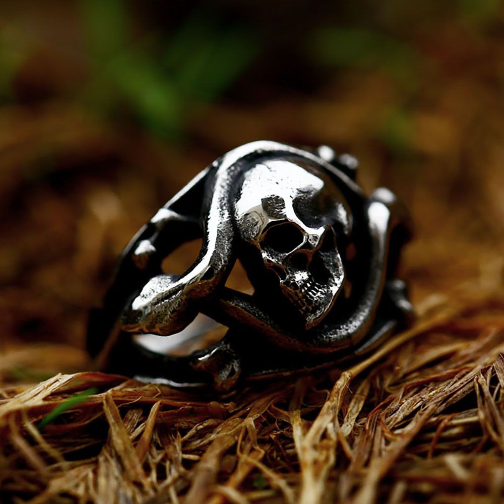 Vintage Vintage Skull Men's Ring Size ONE SIZE - 4 Thumbnail