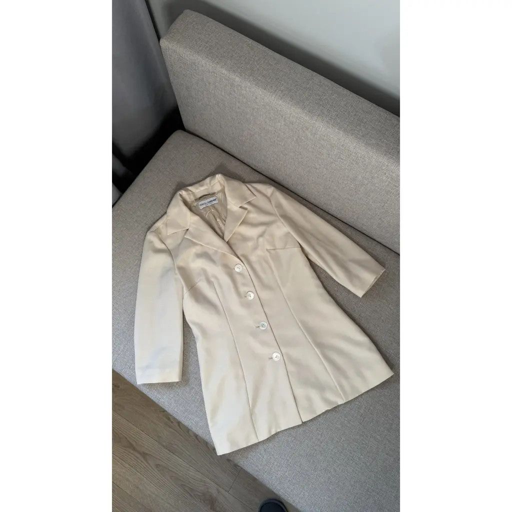 Dolce & Gabbana Dolce & Gabbana Beige Tailored Set Blazer & Skirt IT 44 Size 30" / US 8 / IT 44 - 3 Thumbnail