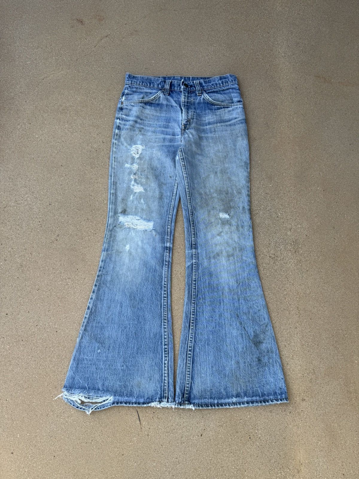 Vtg 70’s Levi’s 684 Orange Tab Bellbottom Denim Jeans 28x30