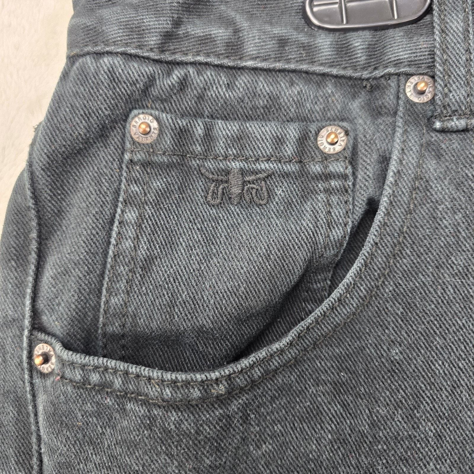 Other Sergio Never Legal Jeans Mens 36x32 Black Grunge Vintage Y2K Size US 36 / EU 52 - 9 Thumbnail