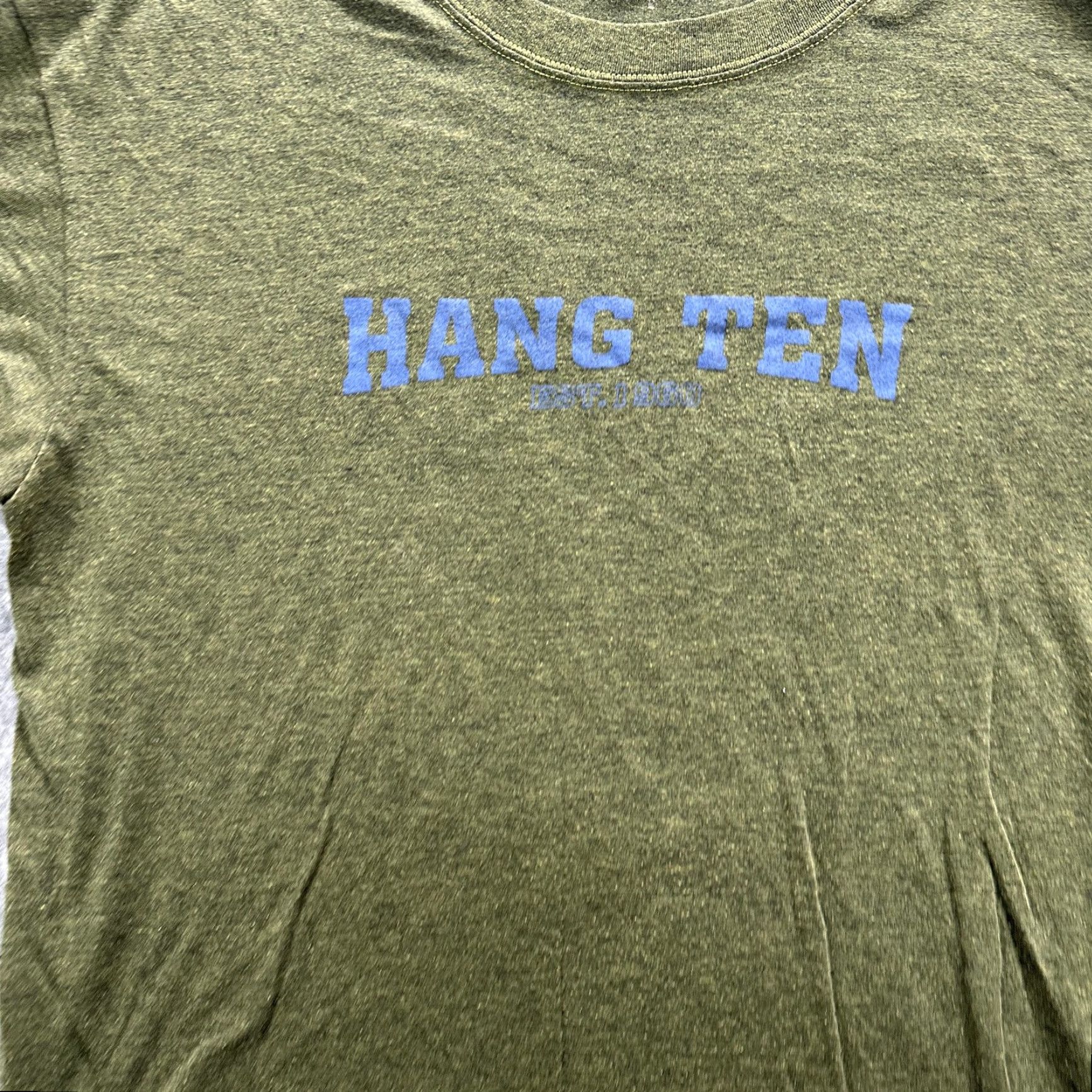 Hang Ten Hang Ten Shirt Mens L Green Heather Graphic Surf Logo Short Sleeve Casual Size US L / EU 52-54 / 3 - 5 Thumbnail