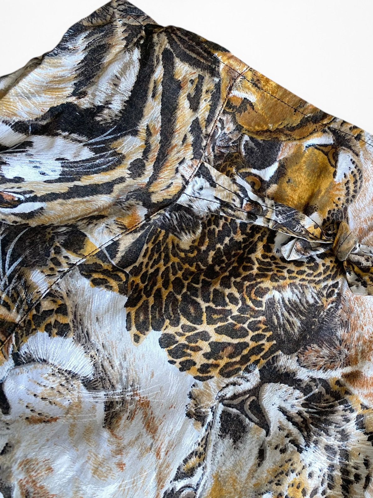 Kenzo Vintage Kenzo Jeans Wave tiger fullprint zip runway shirt Size L / US 10 / IT 46 - 6 Thumbnail