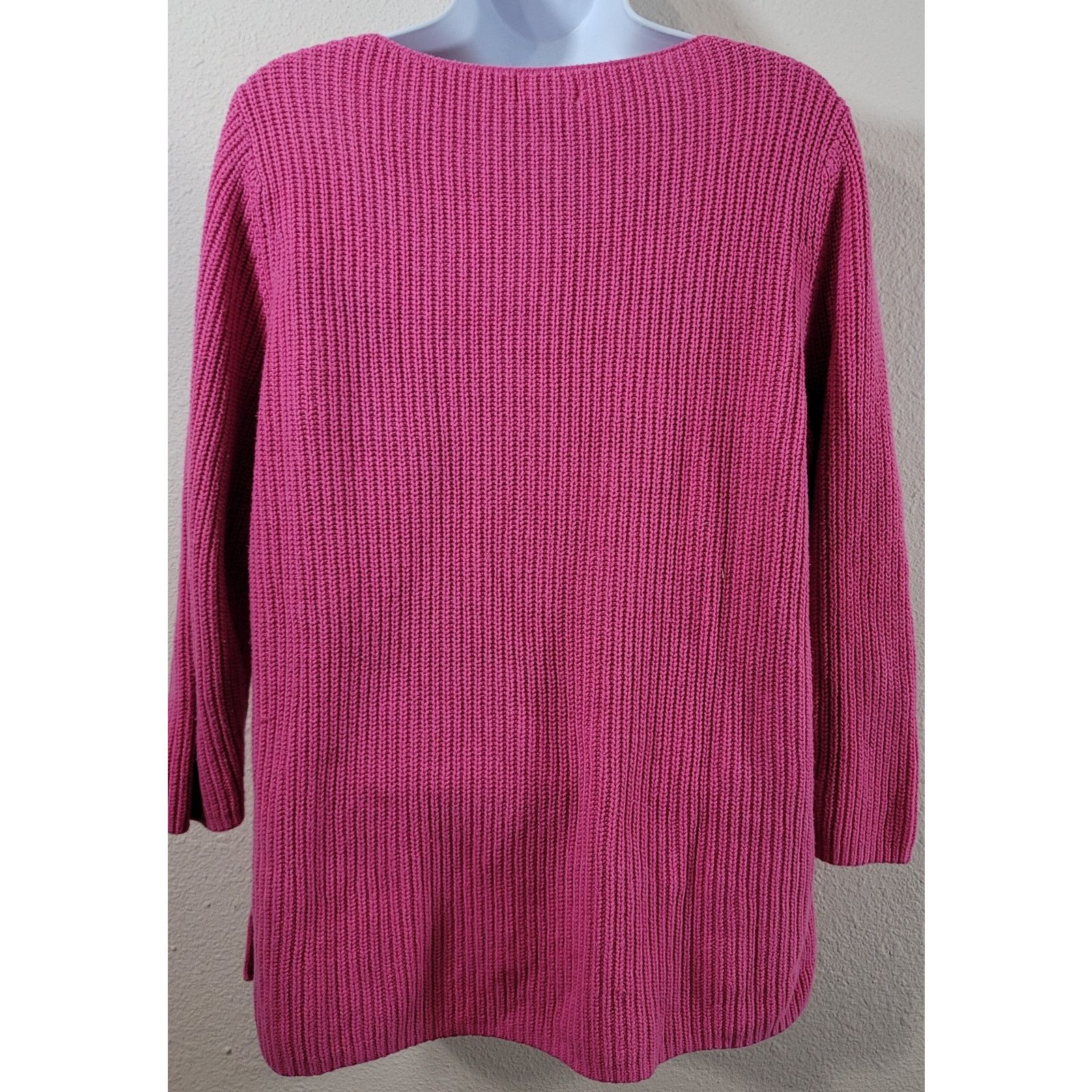 Old Navy Old Navy Pink Knitted Scoop Neck Sweater Top XLTG 3/4 Sleeve Size XL / US 12-14 / IT 48-50 - 2 Thumbnail