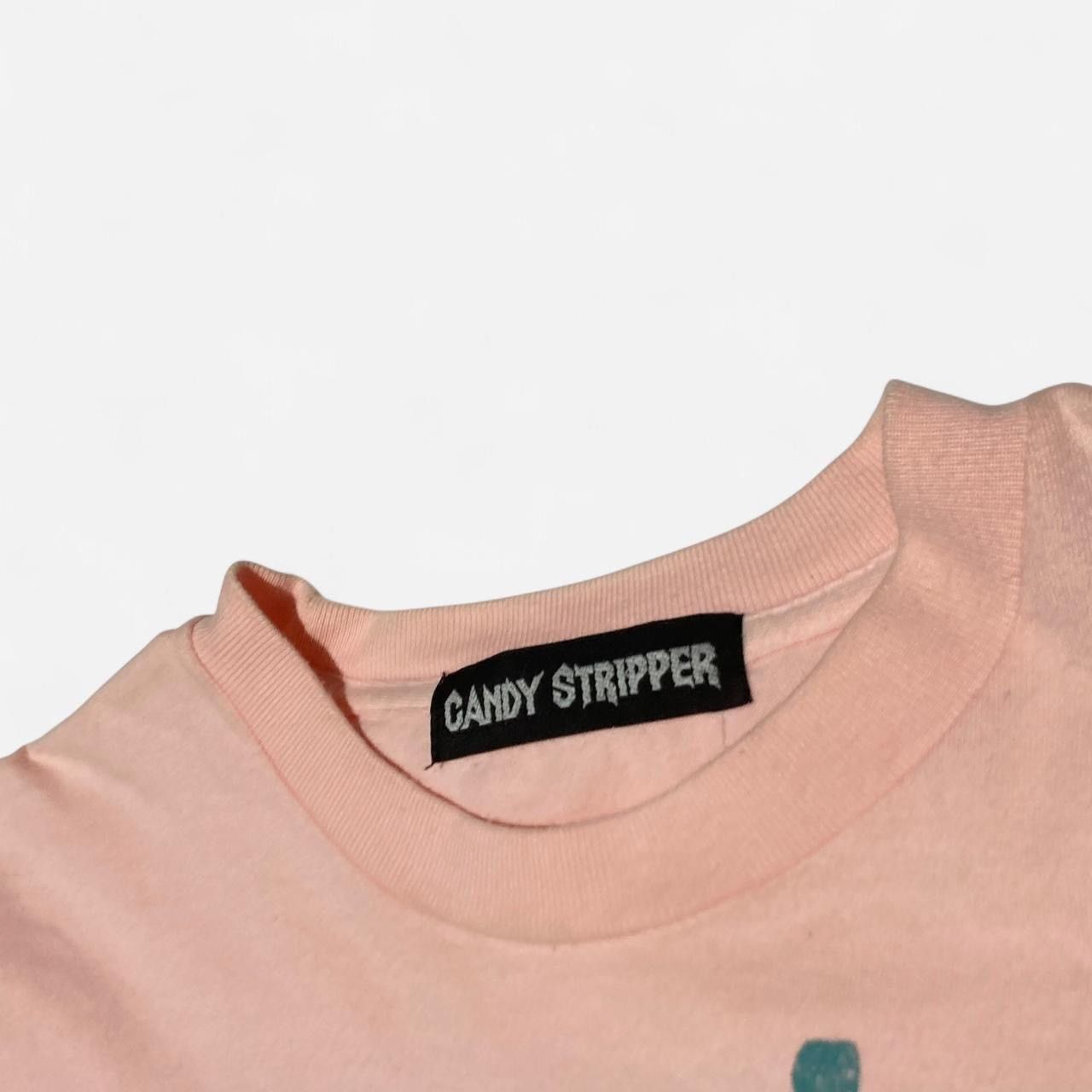 Hysteric Glamour Candy Stripper punk graphic pink cotton t-shirt print Size L / US 10 / IT 46 - 4 Thumbnail