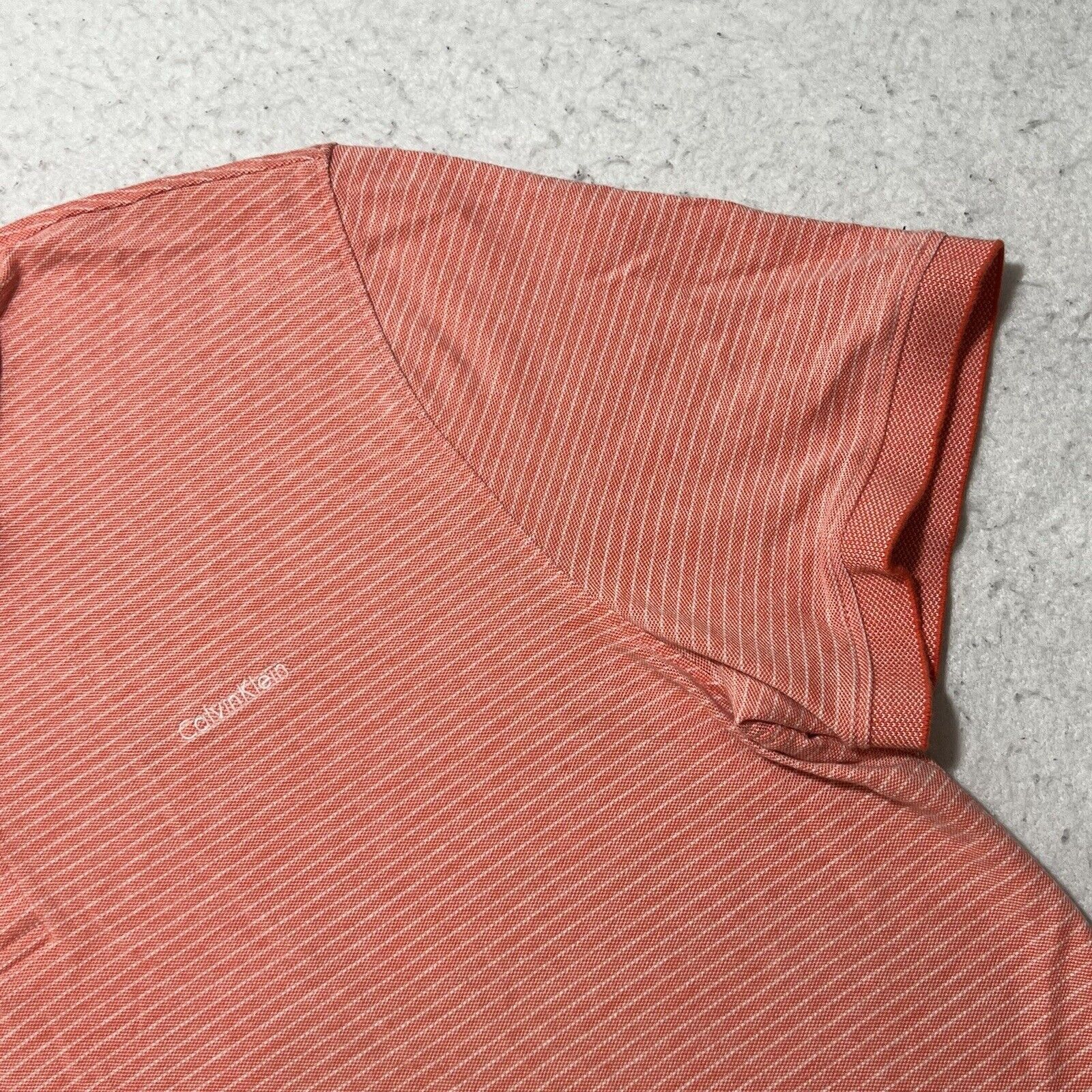 Calvin Klein Calvin Klein Large Polo Light Pink Striped Collared Shirt Size US L / EU 52-54 / 3 - 4 Thumbnail