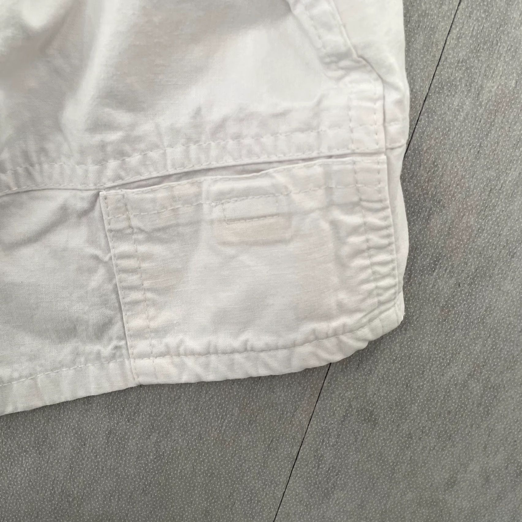 VINTAGE OP Adult Shorts 40 White Cotton Beach Longriders Corner Pocket USA Mens