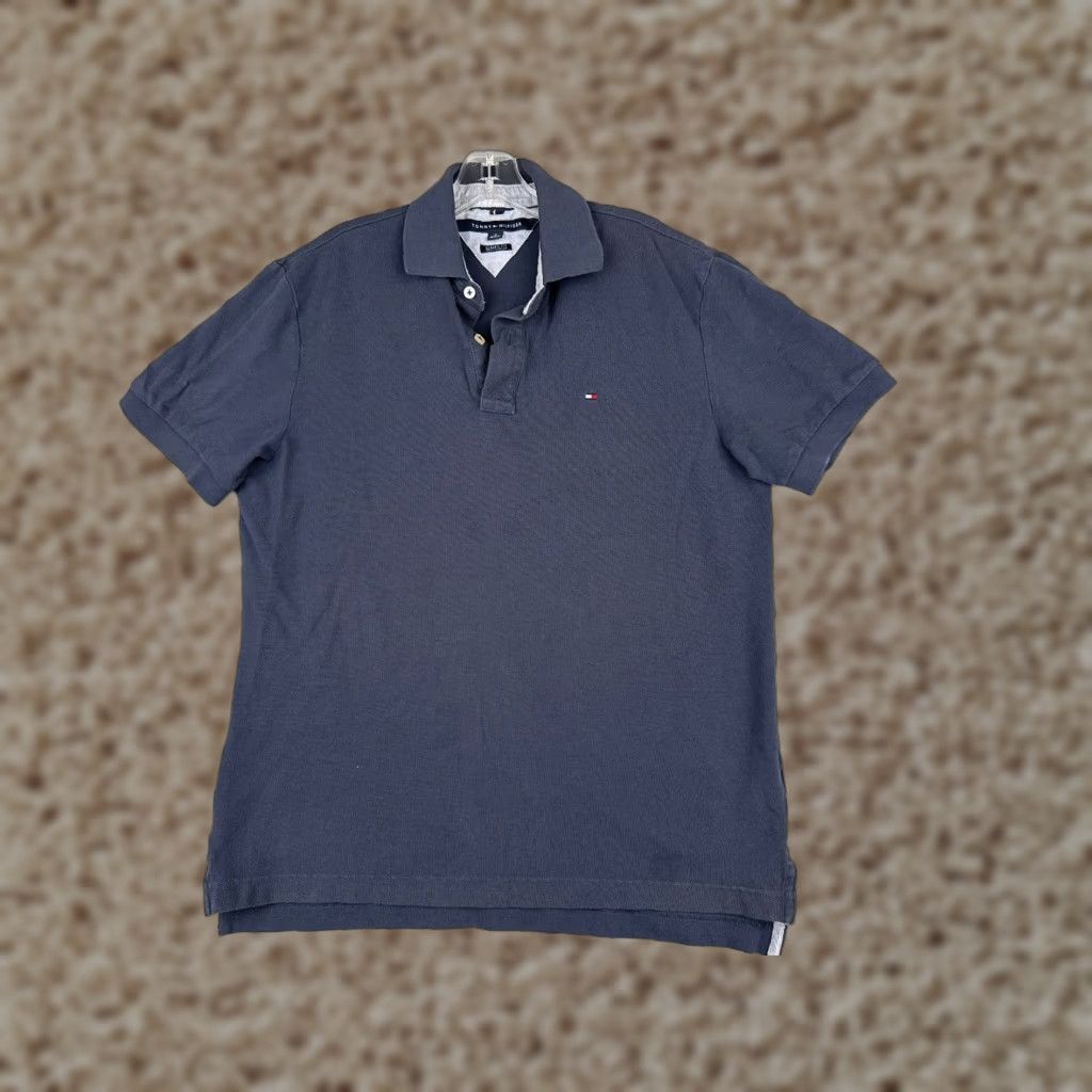 Tommy Hilfiger Tommy Hilfiger Polo Shirt Men Medium Blue 100% Cotton Classic Fit Size US M / EU 48-50 / 2 - 1 Thumbnail