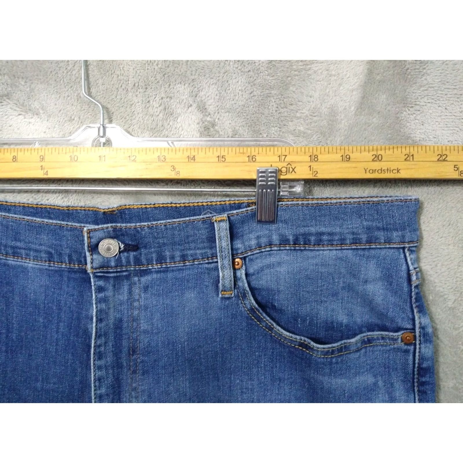 Levi's Levi's 541 Jeans Mens 40x32 Blue Denim Athletic Taper Stretch Medium Wash Jeans Mens Regular 40 Blue Denim 5-Pocket Size US 40 / EU 56 - 3 Thumbnail