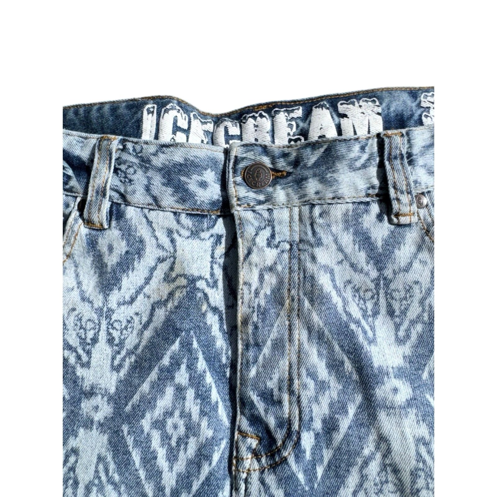 Billionaire Boys Club VINTAGE Billionaire Boys Club BBC Y2K Drip Aztec Jeans Sz 36 Regular Blue 36 RARE Men Jeans Straight Mens Size US 36 / EU 52 - 3 Thumbnail