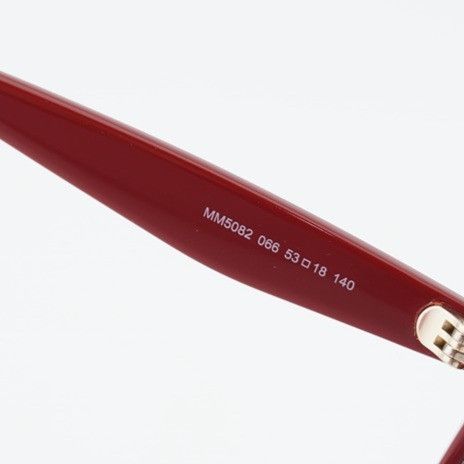 Max Mara Max Mara MM5082 066 Eyeglasses Red 53mm Square Frame Size ONE SIZE - 3 Thumbnail