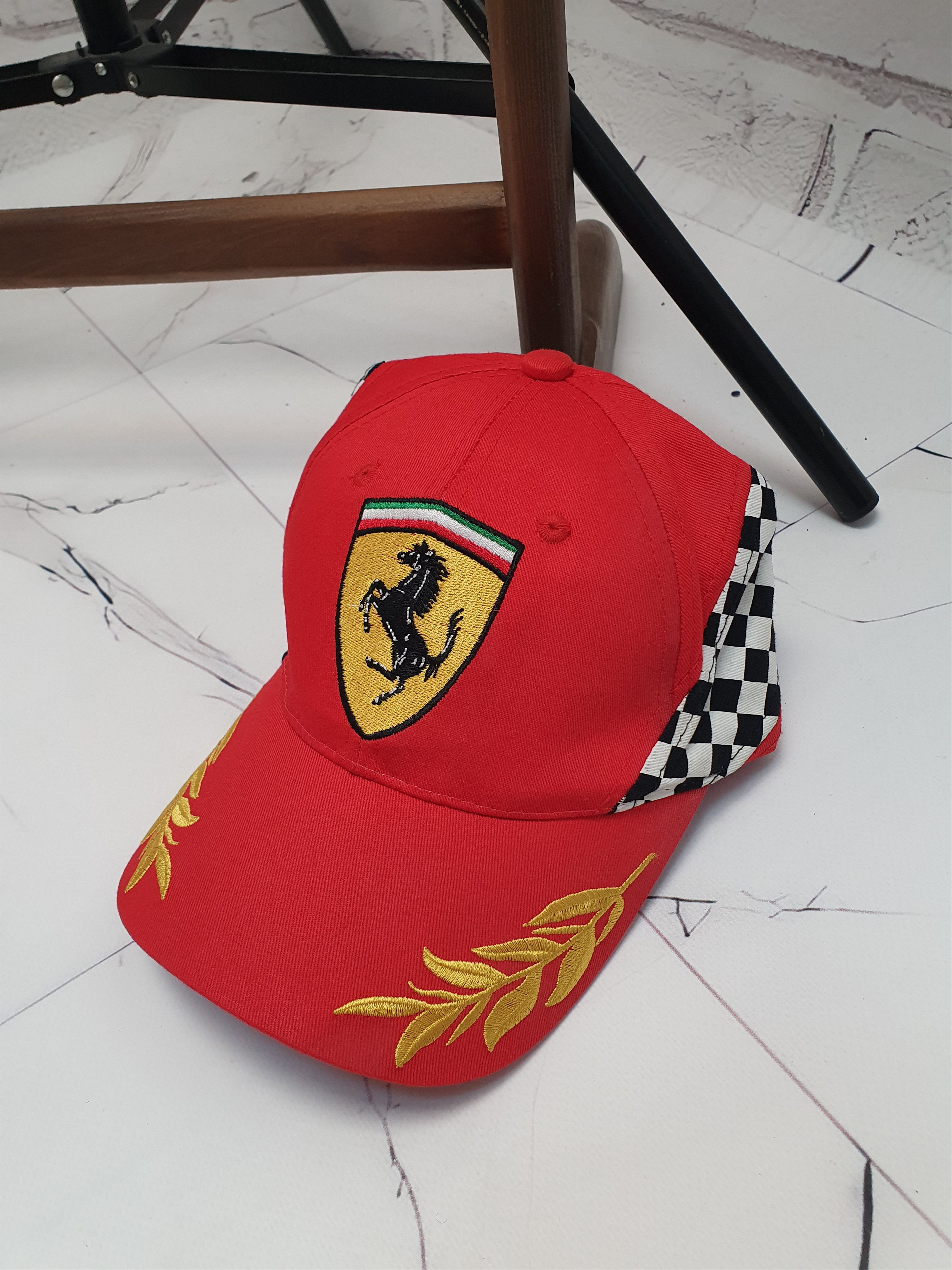 Vintage Ferrari I Drive Grand Prix Foam SnapBack Hat – Yellow, Solid, Lightweight, One Size - View #2