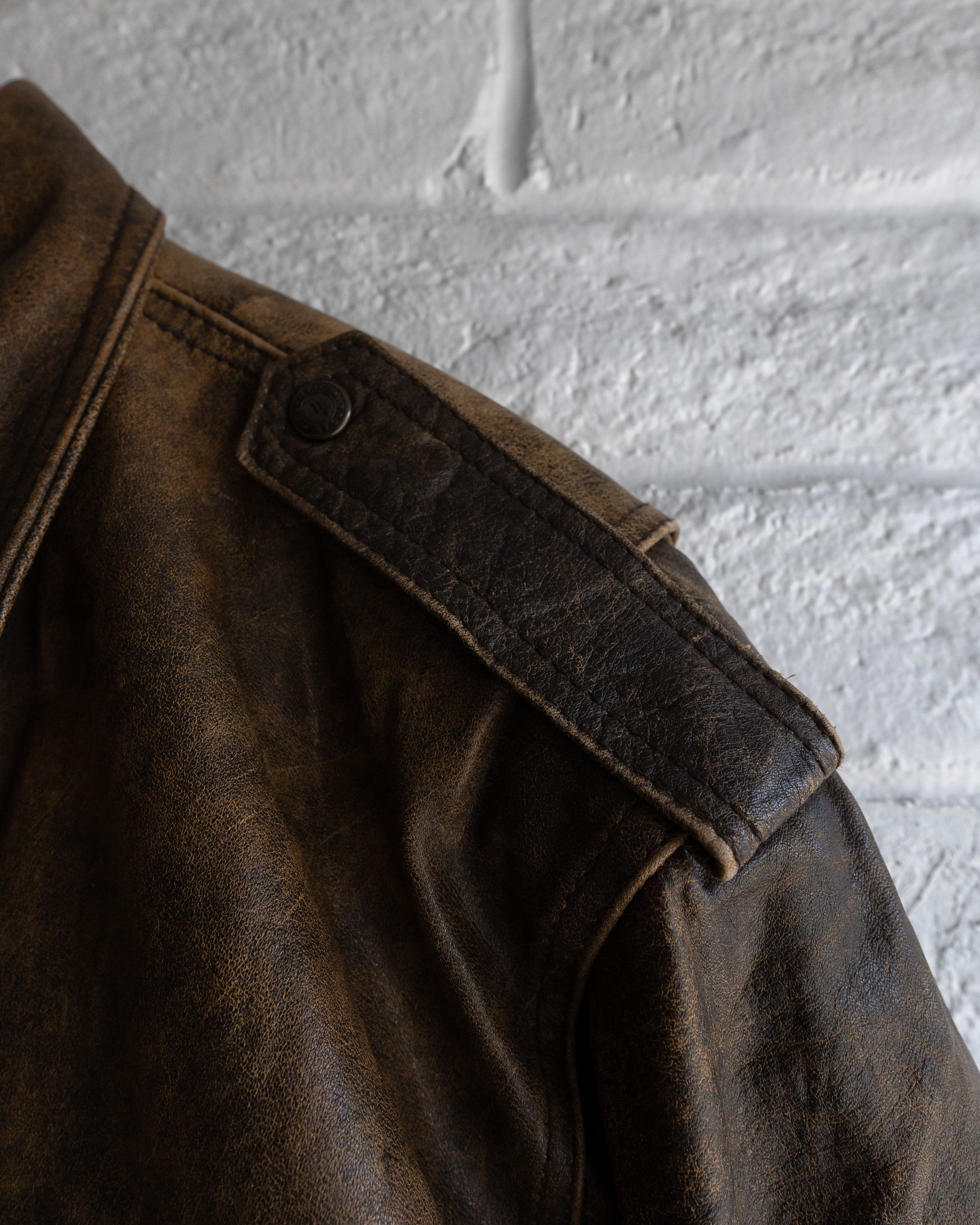 Leather Vintage A2 Leather Bomber Jacket Brown Men's XL Aviator Size US XL / EU 56 / 4 - 4 Thumbnail