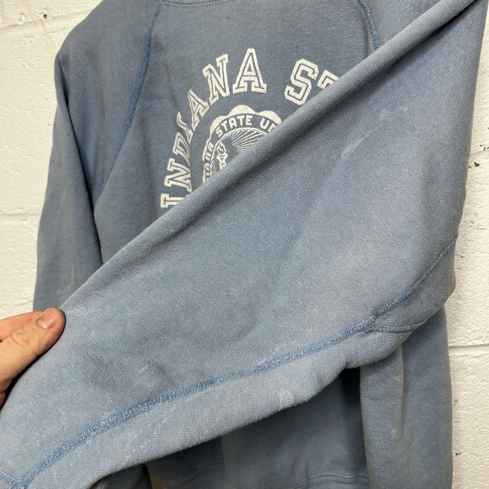 Champion 1970s Champion Crewneck Blue Bar “Indiana State University” Size US L / EU 52-54 / 3 - 4 Thumbnail