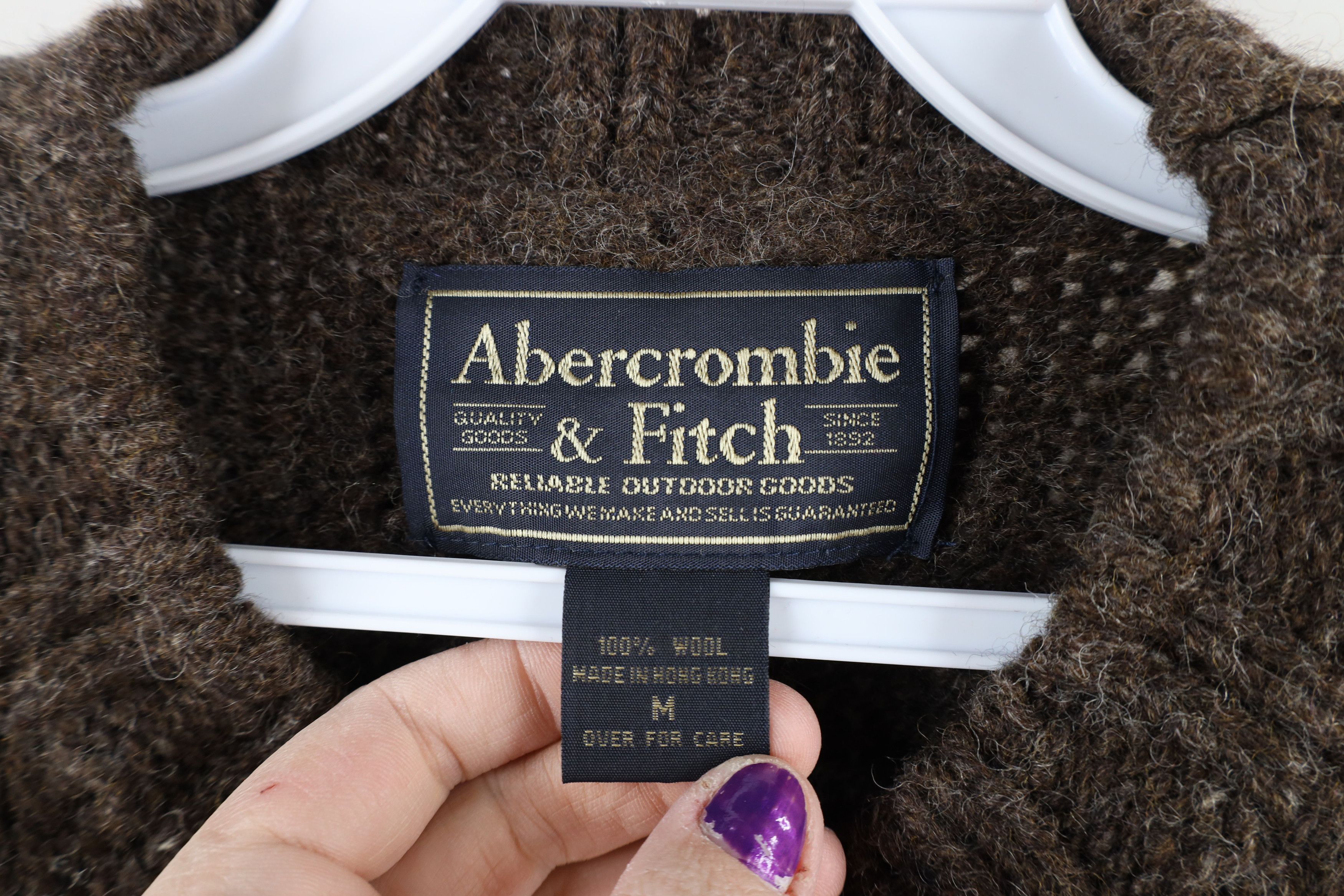 Abercrombie & Fitch × Vintage Vintage 90s Abercrombie & Fitch Blend Knit Sweater Brown Size US M / EU 48-50 / 2 - 5 Thumbnail