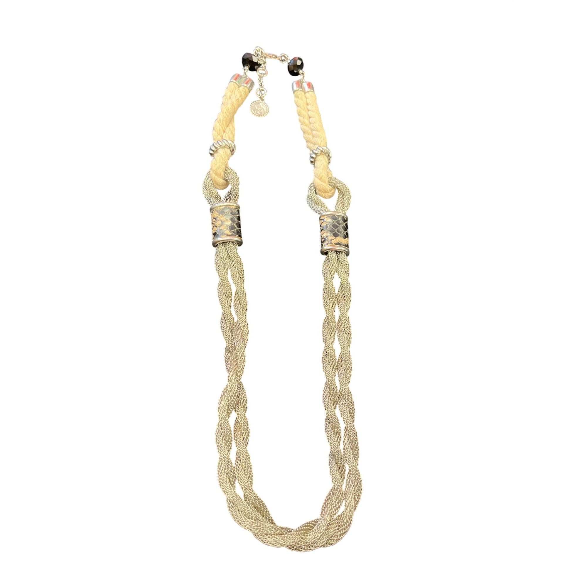 Brighton JB Brighton braided rope silver mesh statement necklace SKU Size ONE SIZE - 1 Thumbnail