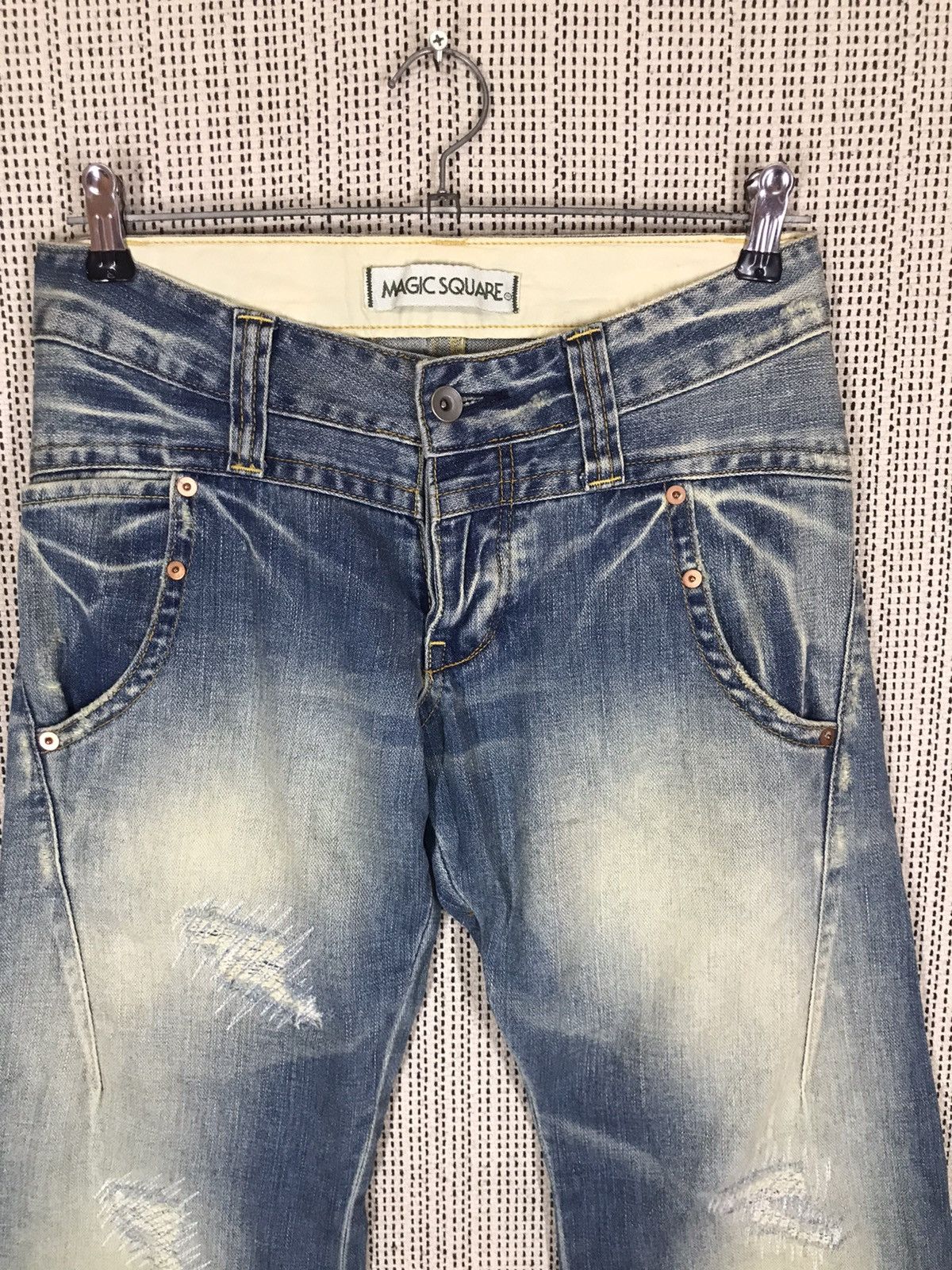 If Six Was Nine ‼️JAPANASE BRAND MAGIC SQUAD BAGGY DENIM FLARED VERY RARE Size US 29 - 5 Thumbnail