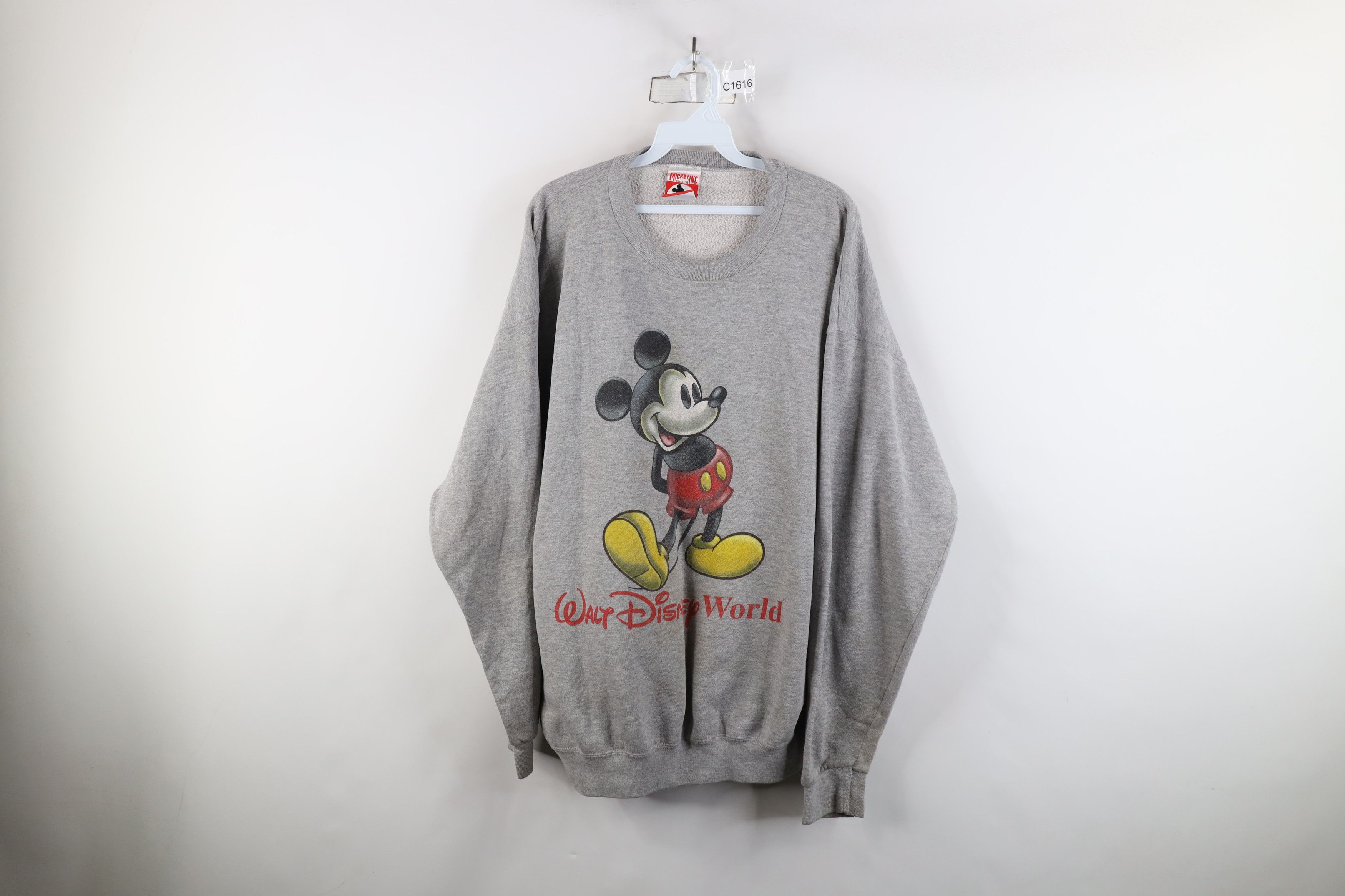 Disney × Vintage Vintage 90s Disney World Mickey Mouse Crewneck Sweatshirt Size US XL / EU 56 / 4 - 1 Thumbnail