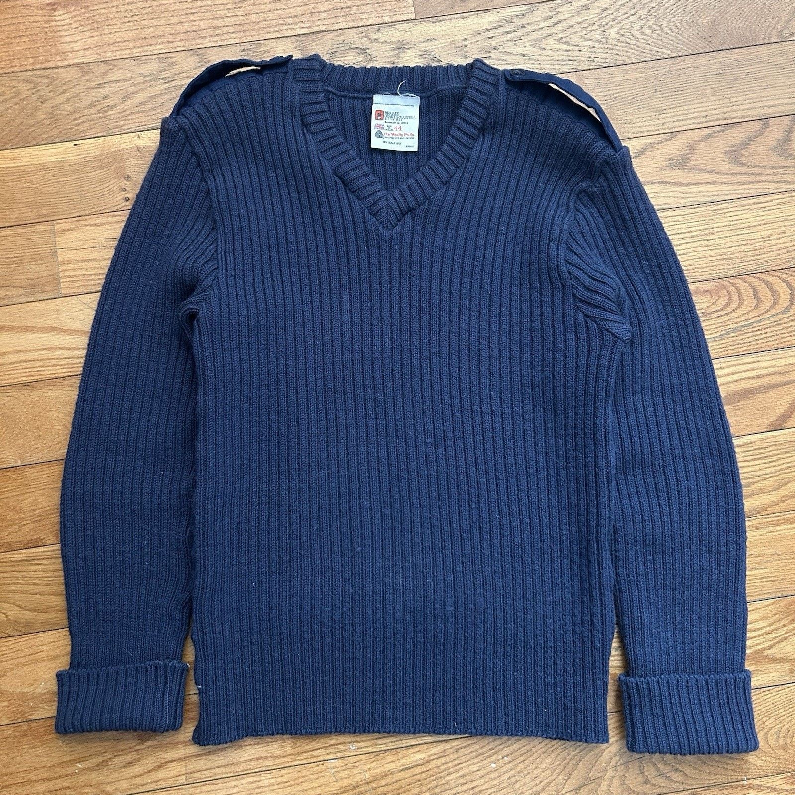 Vintage The Woolly Pully UK Army Military Pure Wool Knit Sweater 44 Size US L / EU 52-54 / 3 - 1 Thumbnail