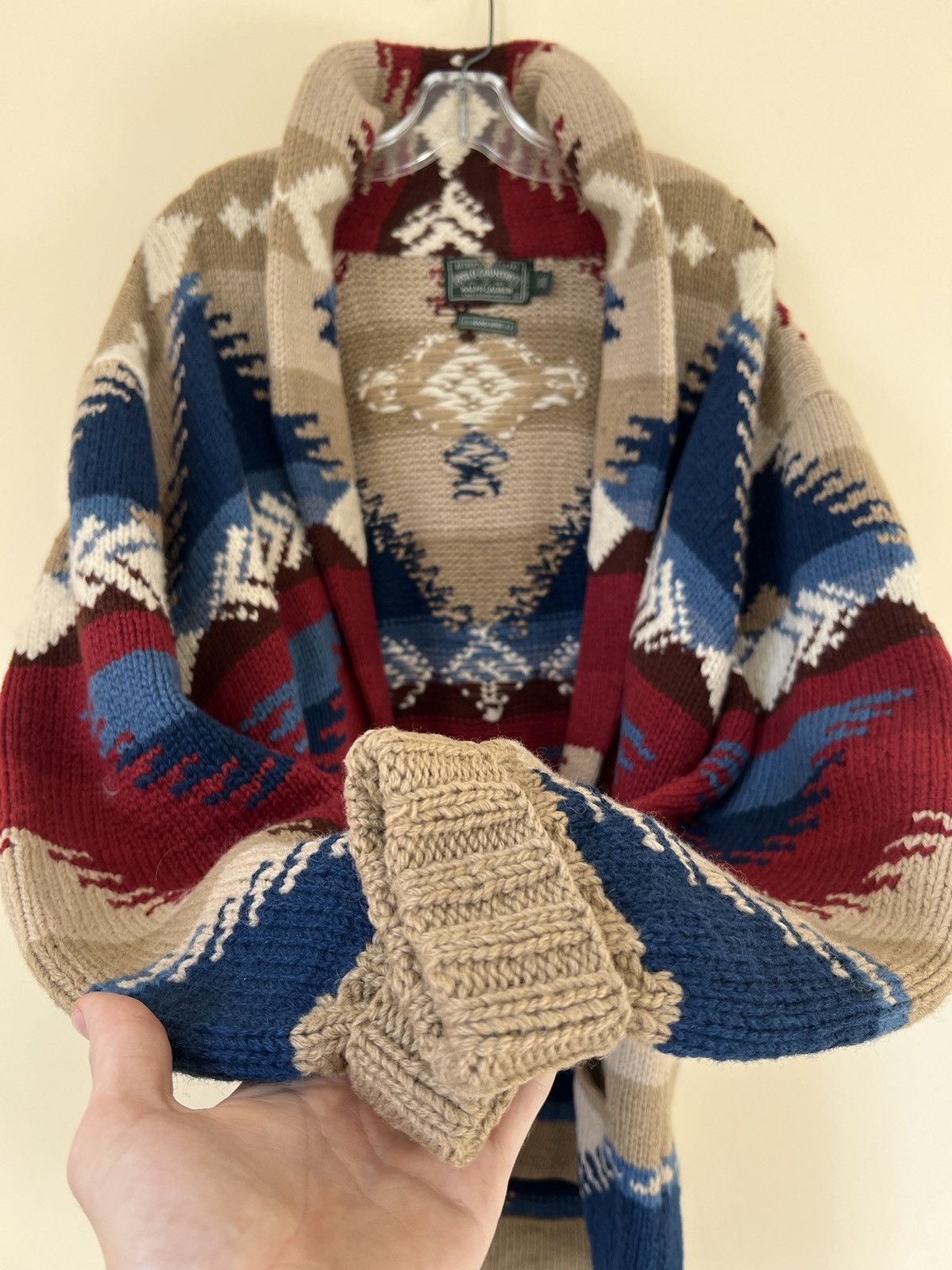 Polo Ralph Lauren Rare❗️Vintage Ralph Lauren Country Hand Knit Sweater Cardigan Size US L / EU 52-54 / 3 - 7 Thumbnail