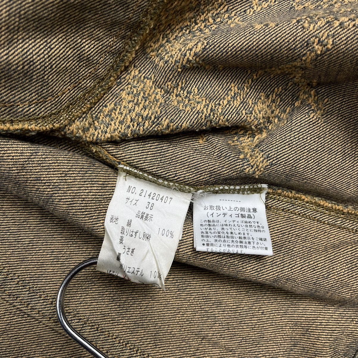 Issey Miyake Yuki Torii distressed / jacquard cropped denim jacket Size M / US 6-8 / IT 42-44 - 12 Thumbnail