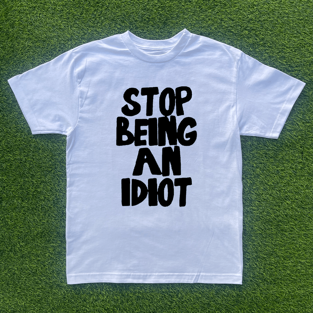 Vintage STOP BEING AN IDIOT TSHIRT Size US M / EU 48-50 / 2 - 1 Preview