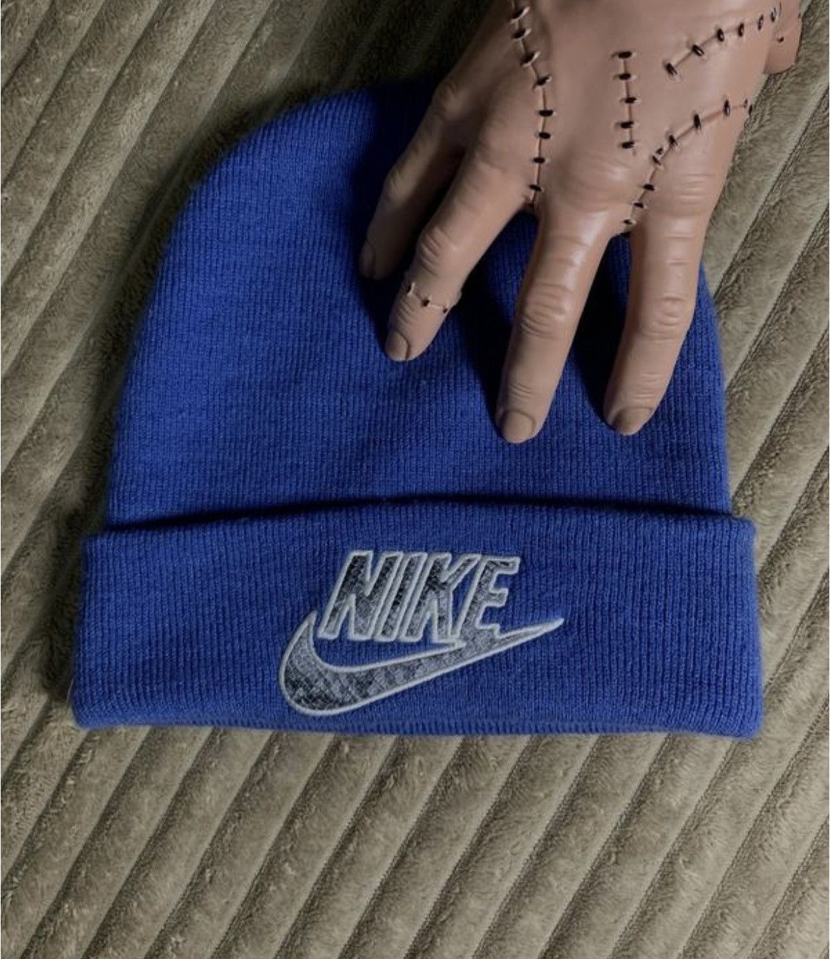 Nike × Supreme Nike x Supreme Blue Beanie Hat Size ONE SIZE - 4 Thumbnail